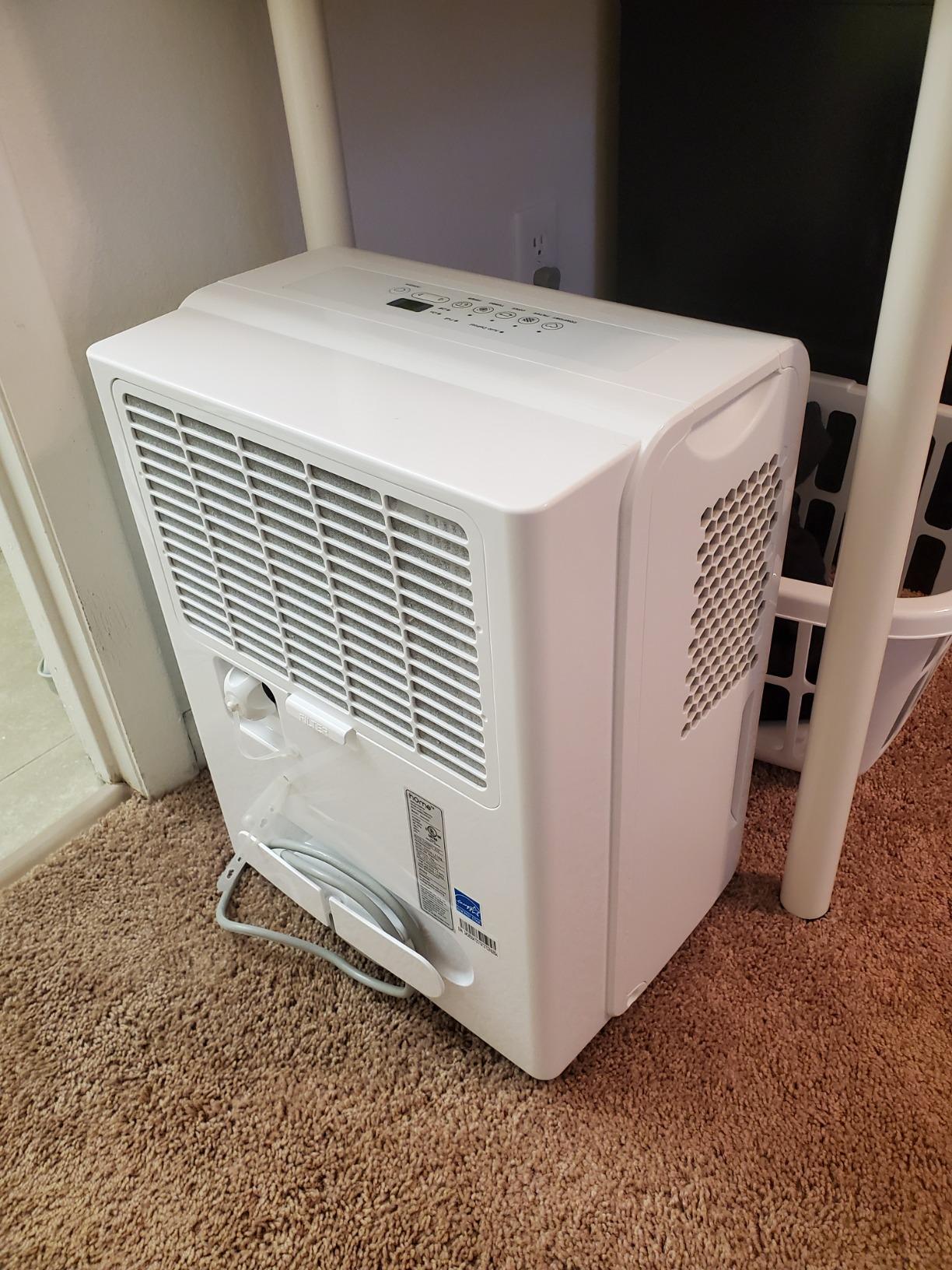 hOmeLabs Dehumidifier 7,500 Sq Ft 50 Pint with Pump 120 Pint 95°F, 90% RH | Pump + WIFI + Upgraded Advanced Humidity & Moisture Control, Quiet, Efficient, Auto Shut-off, Home, Basement, Office customer photo 1
