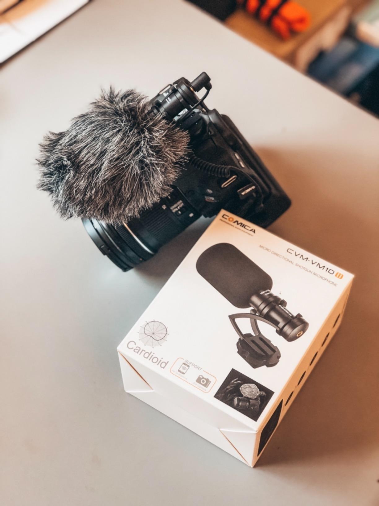 Camera Microphone, Comica CVM-VM10II Professional Video Microphone with Shock Mount, Deadcat, Compact Shotgun Mic Compatible with iPhone, DSLR Camera, Android Smartphones - Perfect for TikTok YouTube Vlog customer photo 1