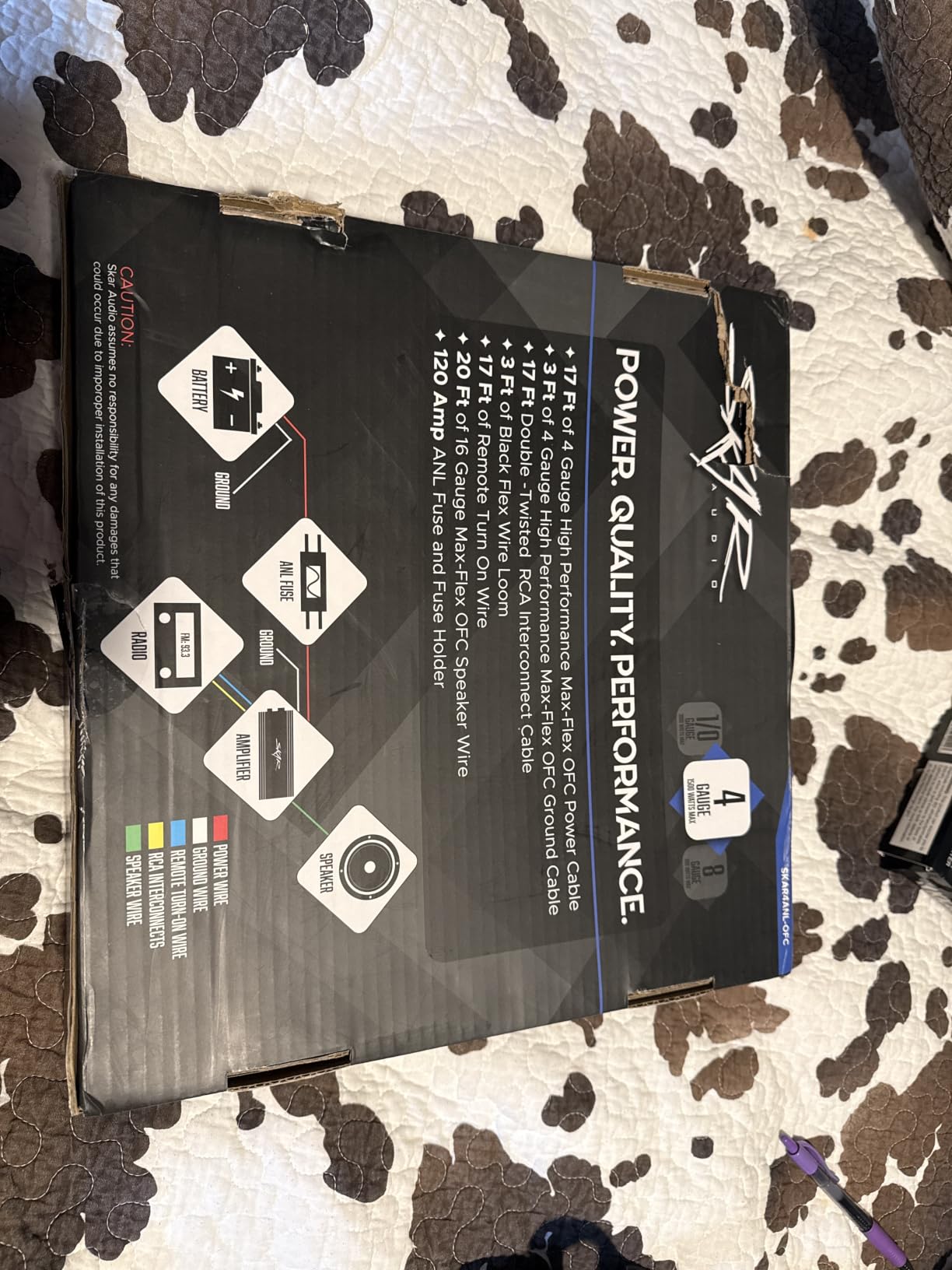 Skar Audio 4 Gauge OFC Complete Amplifier Installation Wiring Kit, SKAR4ANL-OFC customer photo 2