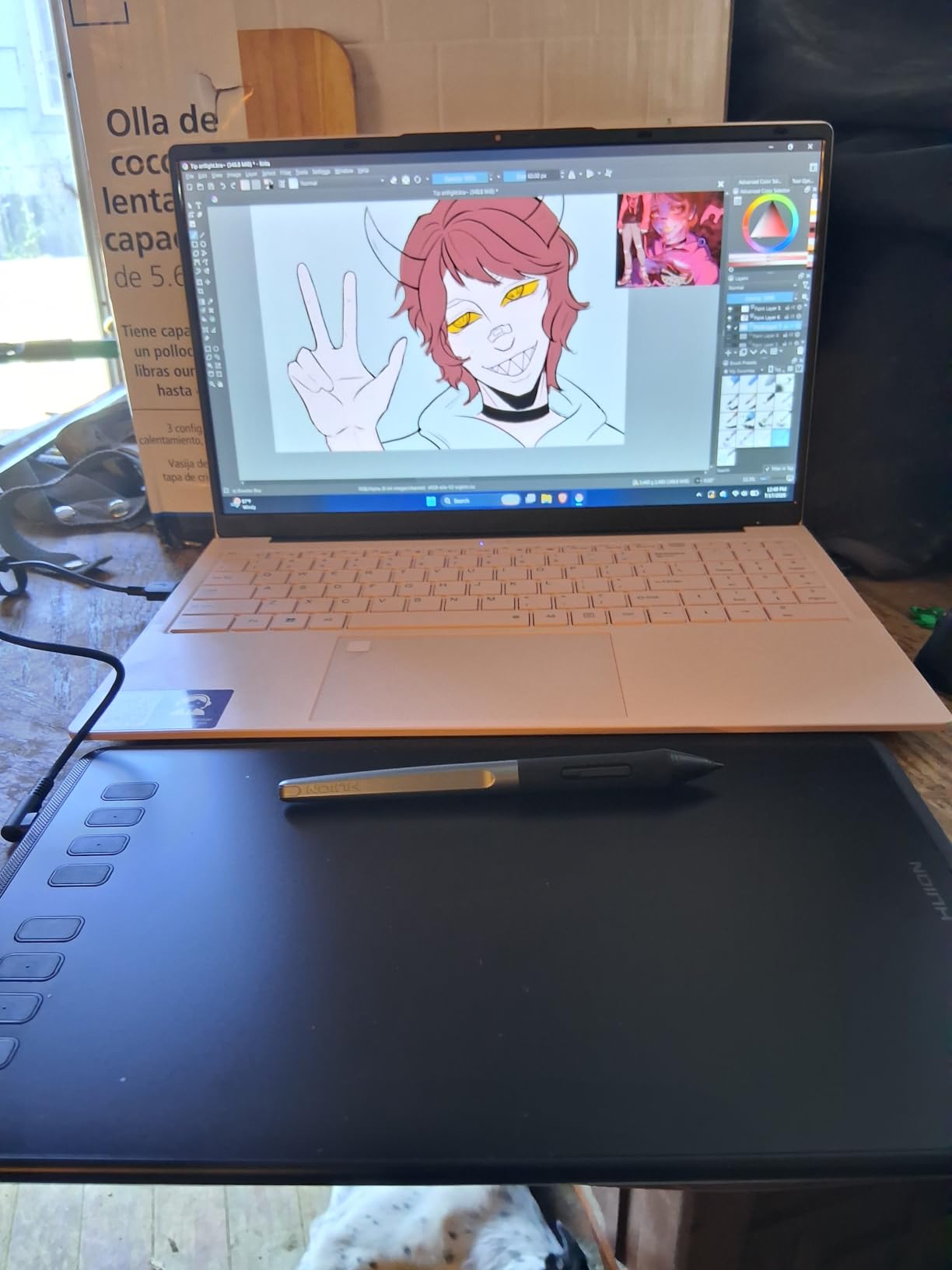 HUION Inspiroy H640P 6x4 inch Drawing Tablet 8192 Pen Pressure | Battery-Free Stylus, Tilt, 6 Hot Keys, Work with Mac/PC/Android, Digital Art for Beginner, Drawing, Writing, Design, Teaching customer photo 1