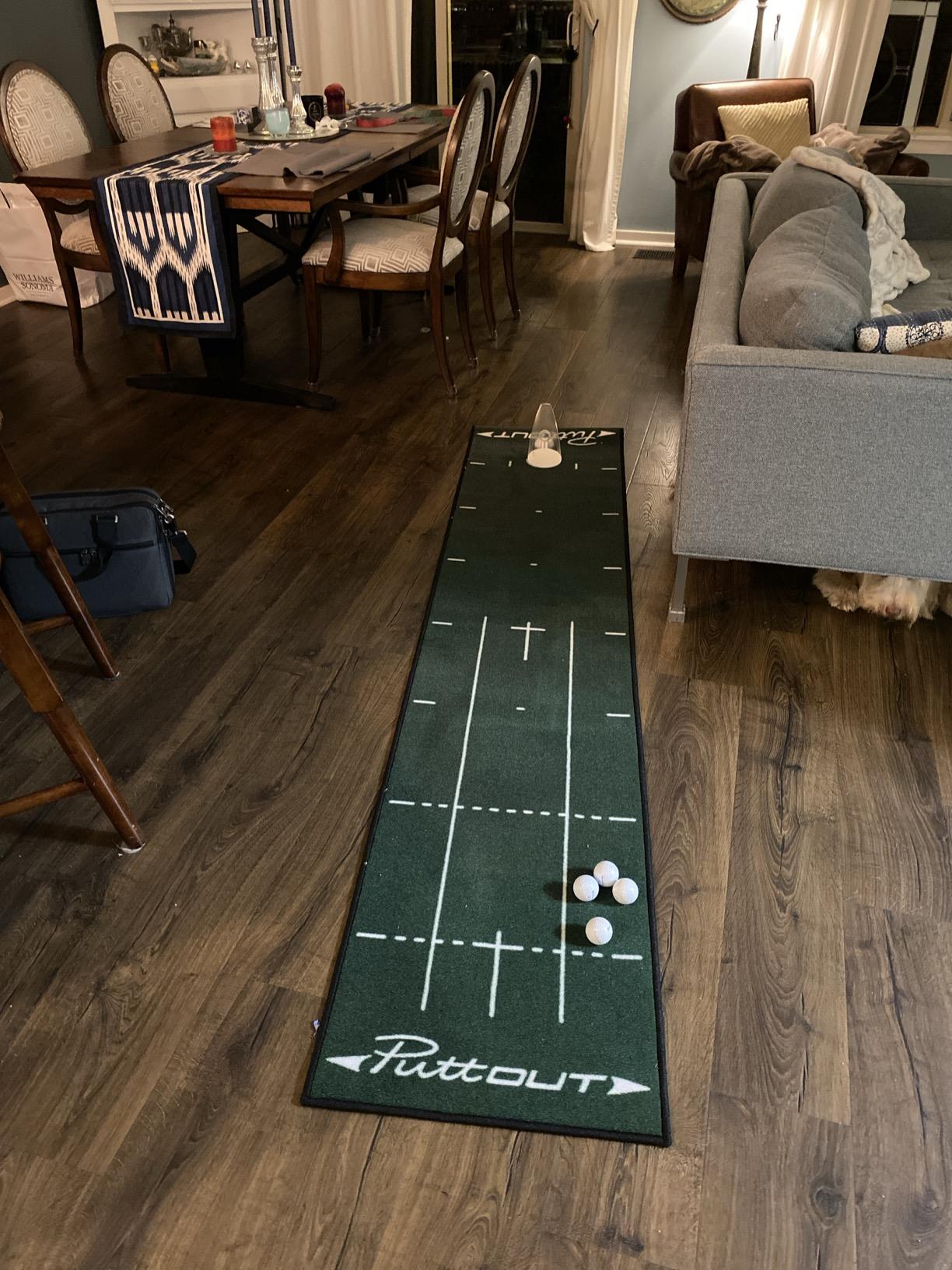 PuttOUT Medium Putting Mat (7.9ft x 1.6ft, Green) customer photo 2