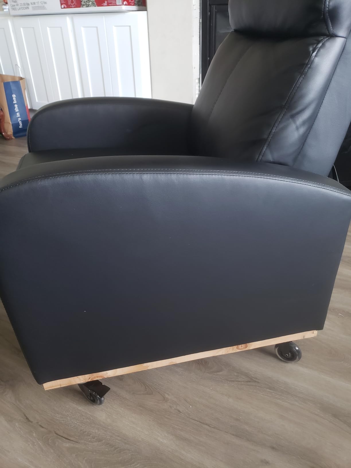 Homall Recliner Chair, Recliner Sofa PU Leather for Adults, Recliners Home Theater Seating with Lumbar Support, Reclining Sofa Chair for Living Room (Black, Leather) customer photo 1