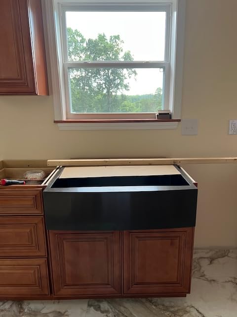 VCCUCINE Farmhouse Sink 30x22 Inch Stainless Steel Farmhouse Kitchen Sink Undermount Drop in Single Bowl Basin Apron Sink Brushed Nickel customer photo 1