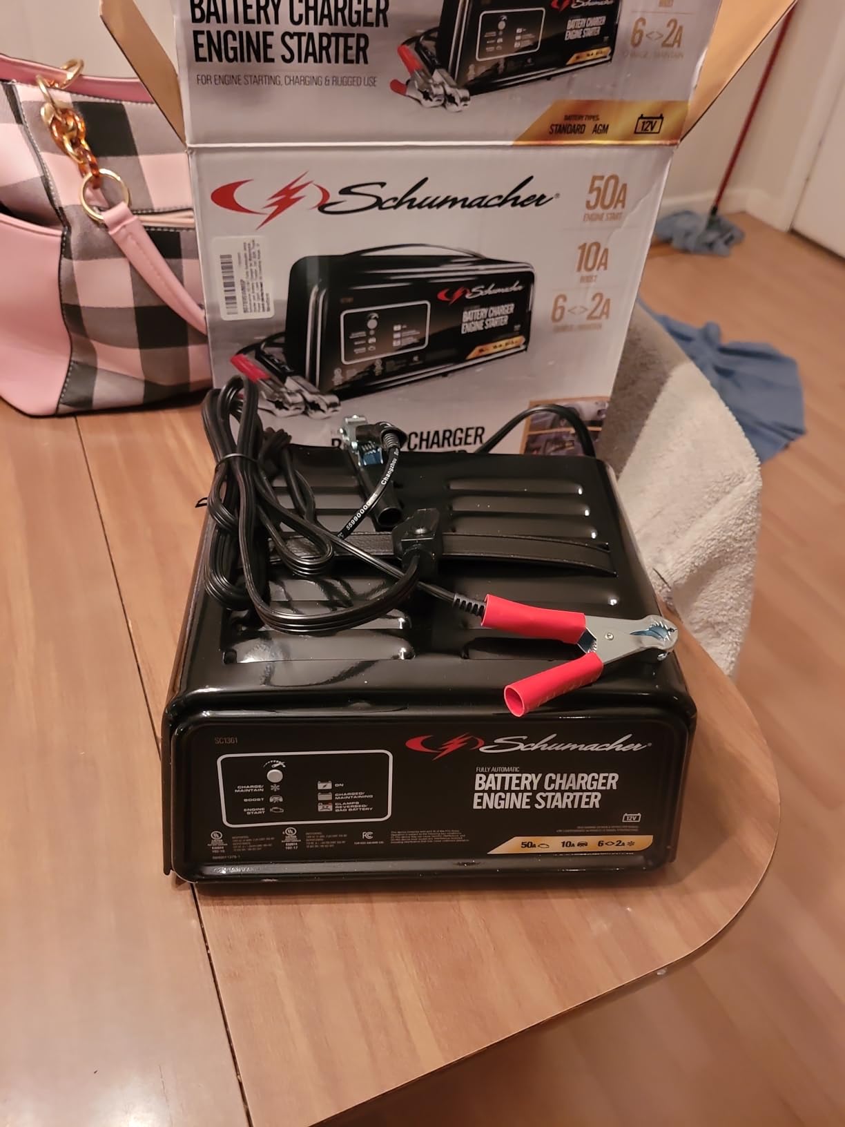Schumacher Electric 50A 12V Car Battery Charger, Engine Starter & Maintainer - Fully Automatic Battery Charger for Cars, Trucks & RVs - 6A Charge/ 2A Maintain & 10A Boost Modes - SC1361 customer photo 1