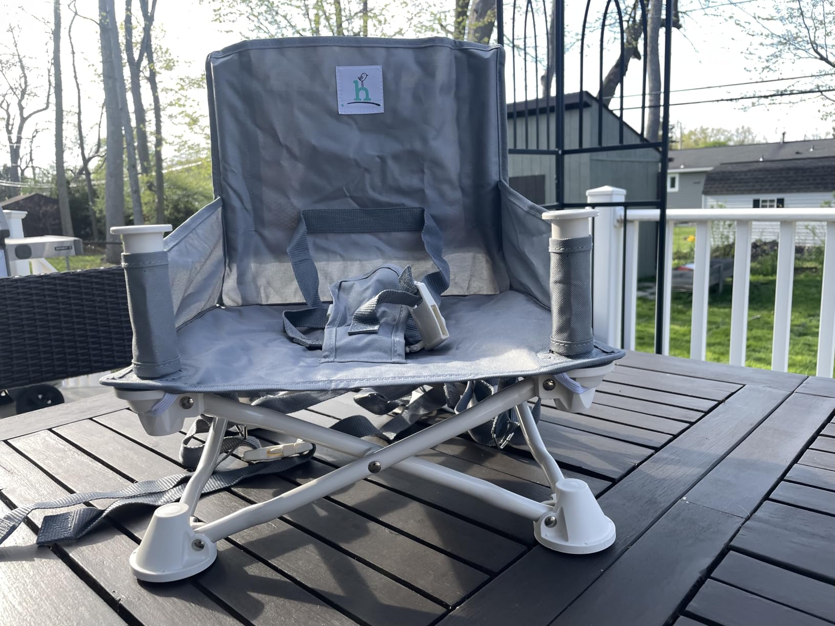 OmniBoost Booster Seat with Tray, Travel High Chair, Baby Chair, Grey customer photo 1