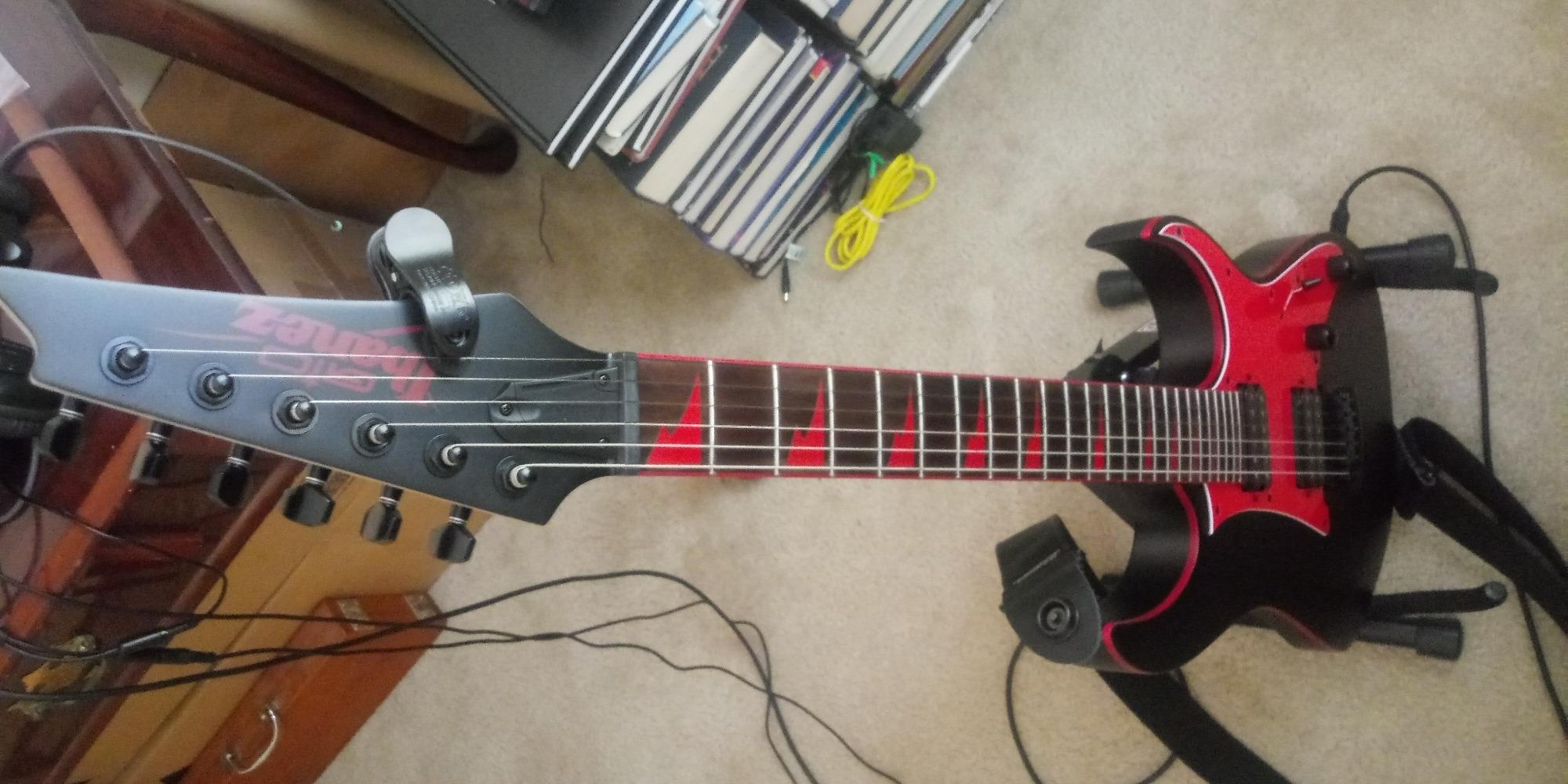 Ibanez GRG131DX - Black Flat | Infinity R humbuckers with 5-way selector and 24 jumbo frets for rock, metal and practice customer photo 1