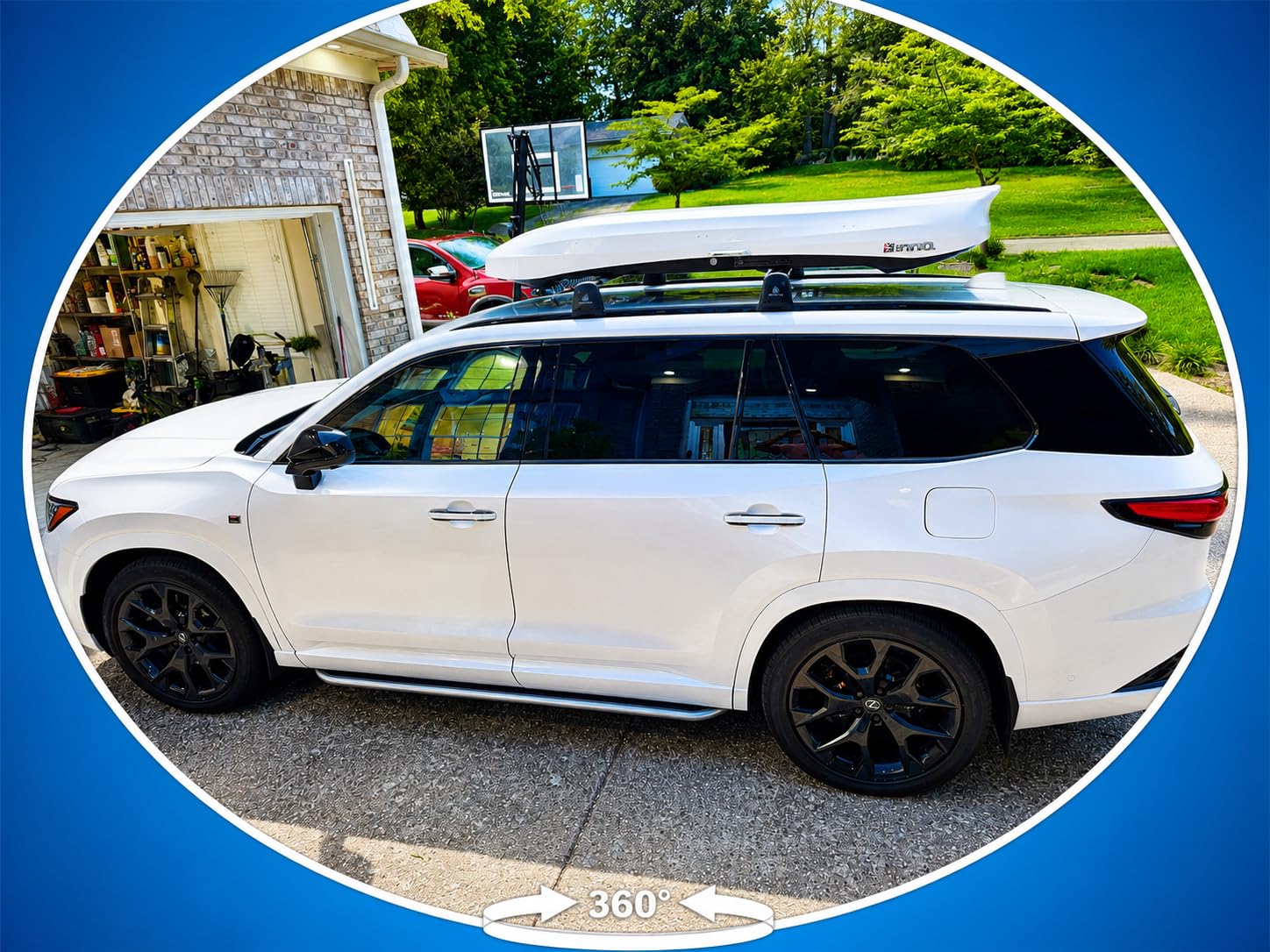INNO WEDGE660 White 11 cu ft, Roof Rack, Roof Box, Cargo Box, hard shell, Low profile, Cargo Box, Dual‑Side Opening with Locks, Made in Japan, Compatible with Aero & Square Bars, Tool Free install customer photo 1
