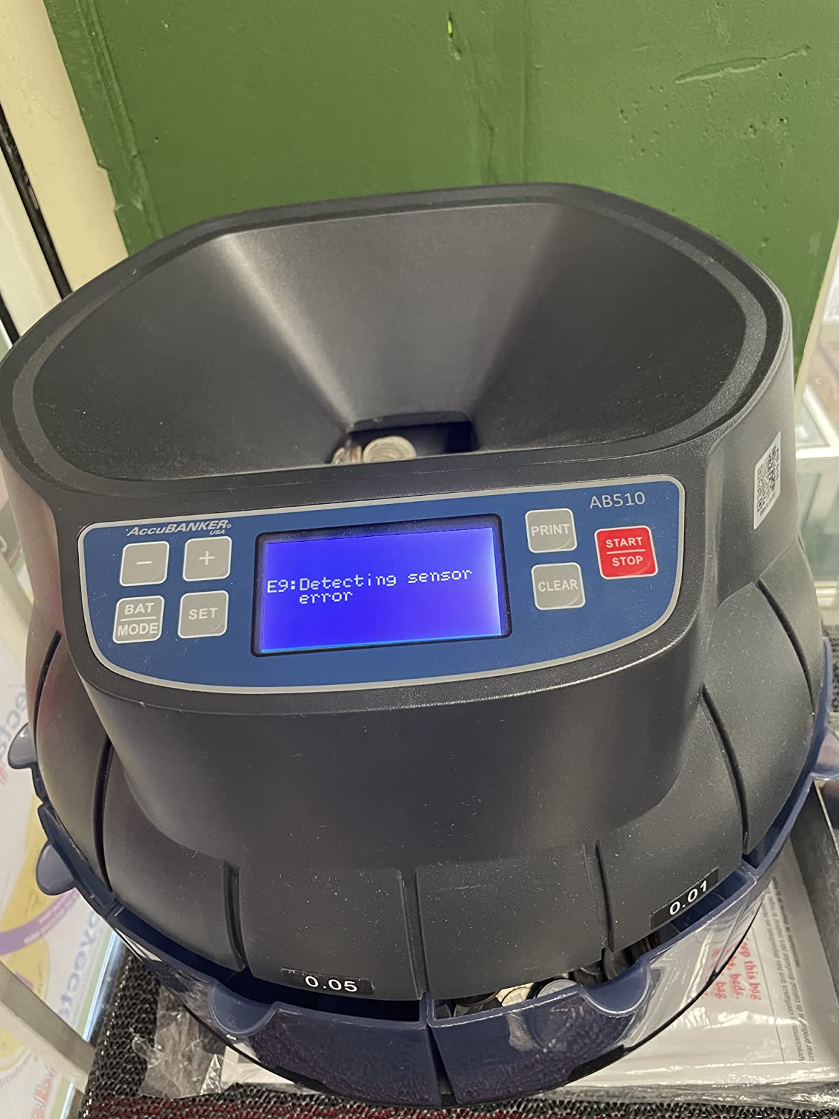 AccuBANKER AB510 Professional USD Coin Counter, Coin Sorter Roller & Wrapper Machine, 350 Coins/Min, Digital Counting Display & Printer Compatible, Commercial Grade customer photo 1
