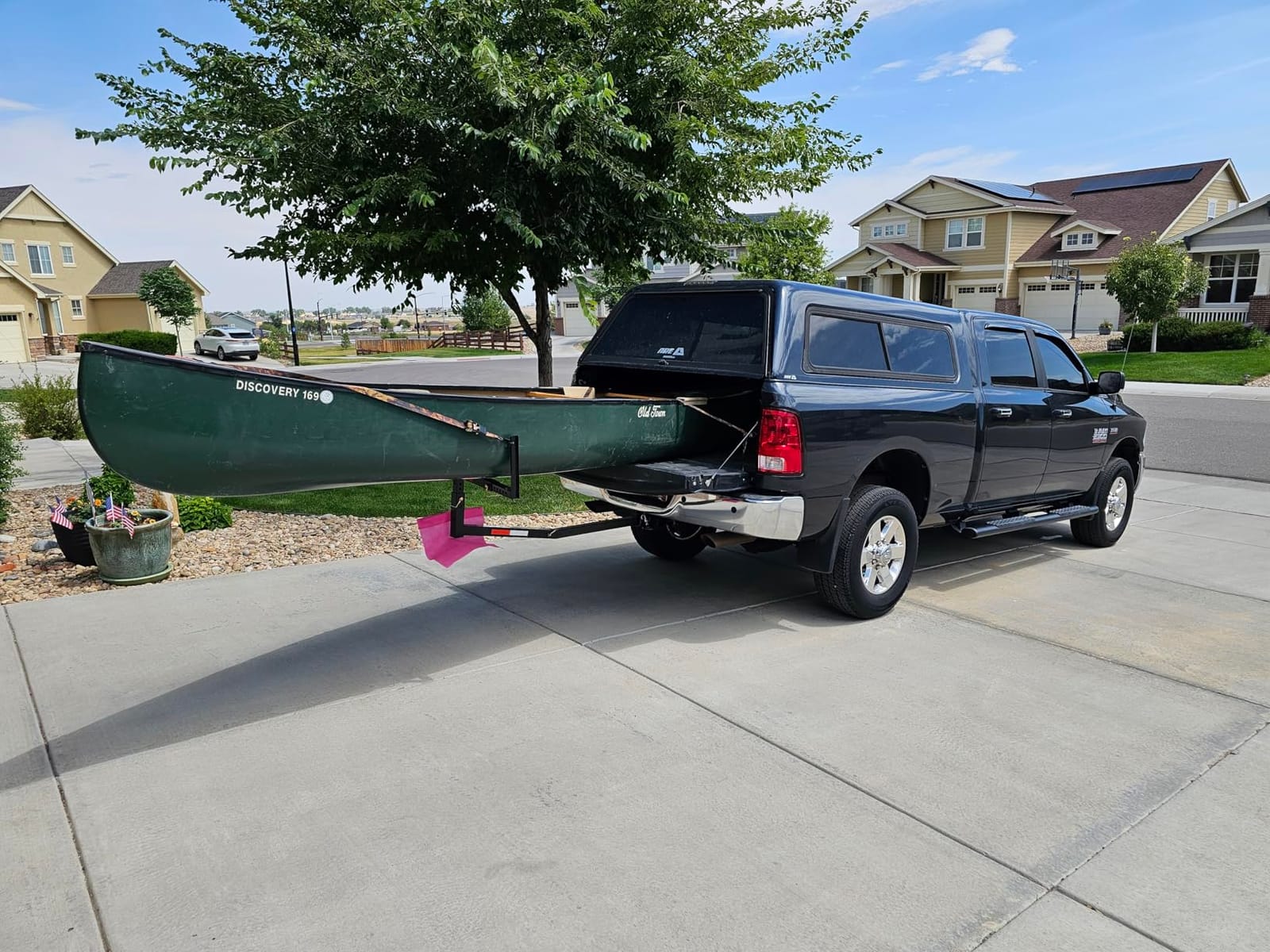 Adjustable Steel Pick Up Truck Bed Hitch Extender Extension Rack for Boat | Lumber Long Loads Canoe Ladder customer photo 2