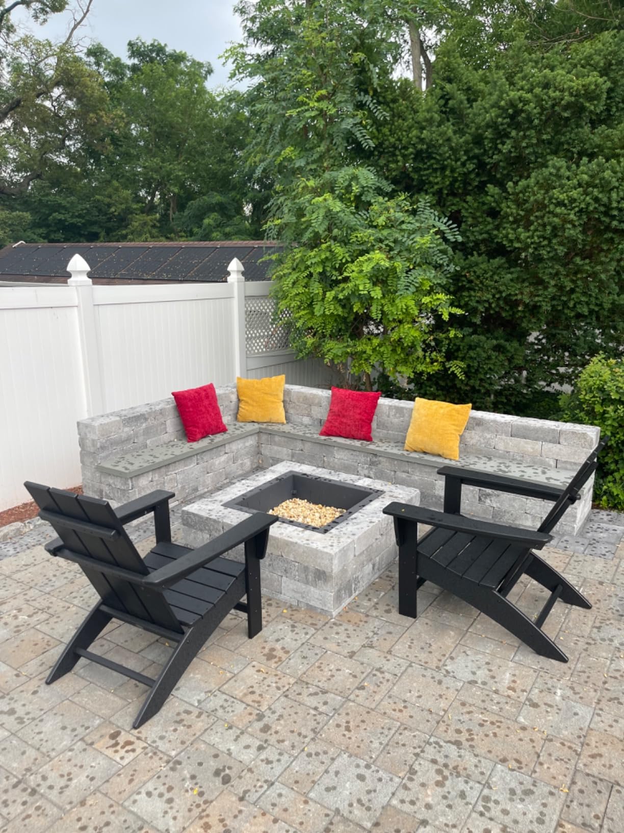 POLYWOOD Modern Adirondack Chair - All-Weather Outdoor Lawn Adirondack Chairs - HDPE, Fade-Resistant & Durable Outdoor Furniture - For Patio, Deck & Fire Pit Chairs - White customer photo 2