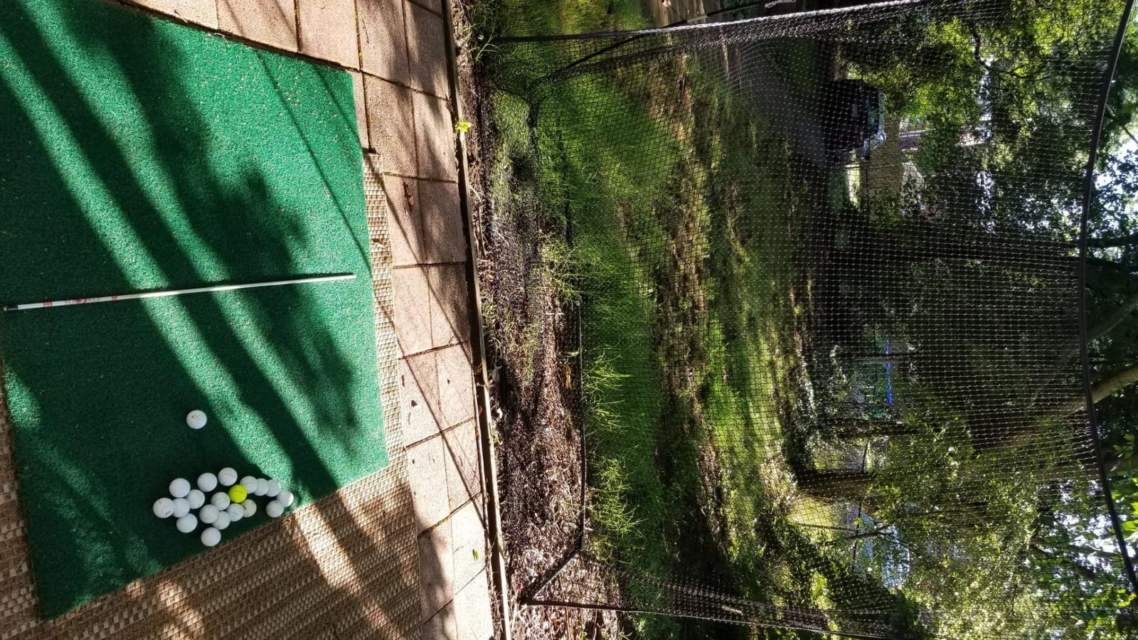 Amazon Basics Portable Golf Net, Practice Hitting Net for Indoor/Outdoor, Quick Setup, Black customer photo 2