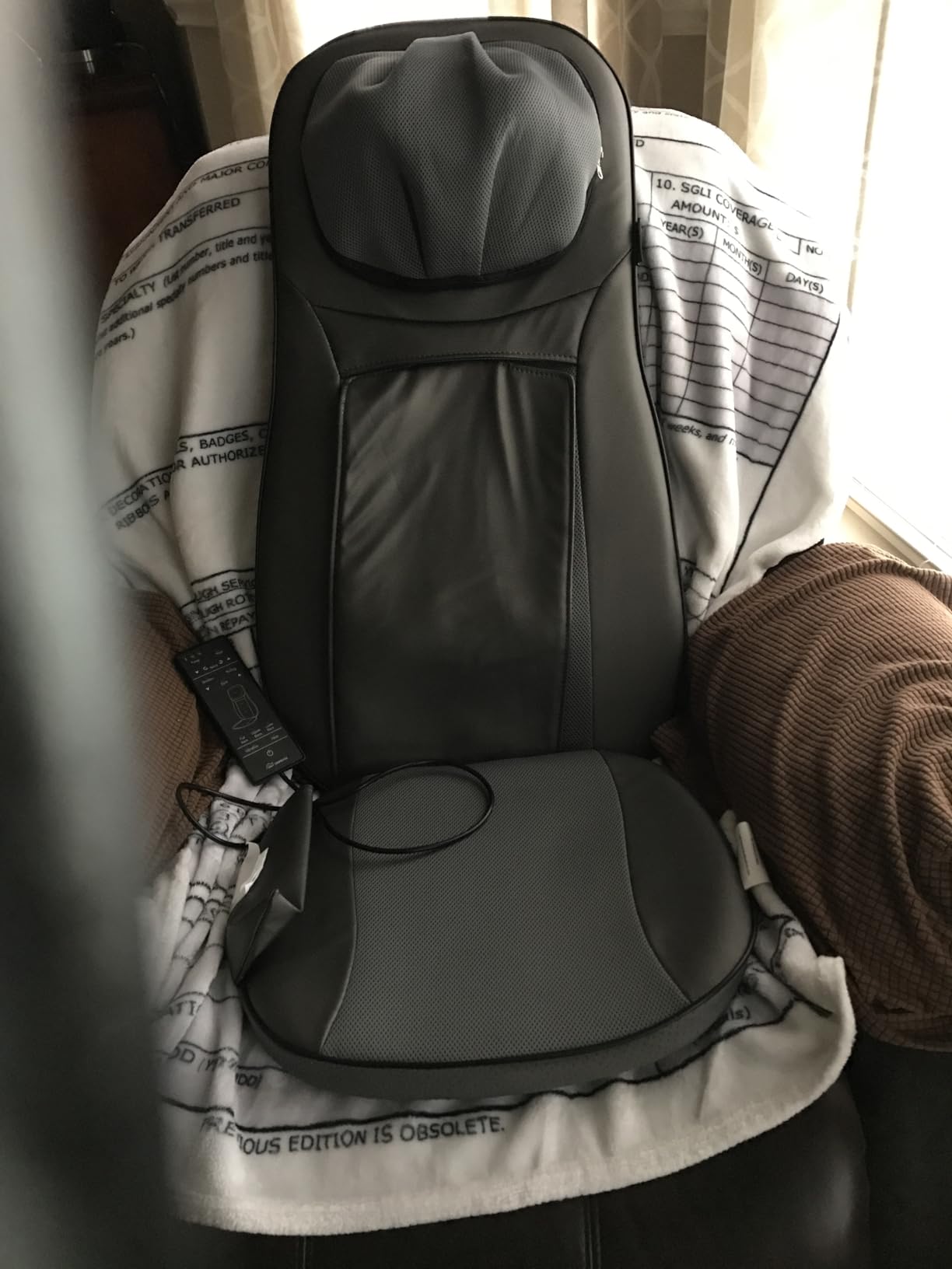Snailax Shiatsu Neck & Back Massager with Heat Chair Pad Kneading Massage | Men Women Gift, Adjustable Neck Massage, Spot & Rolling Massage, Seat Vibration, 5/10/15 Min Timer customer photo 2