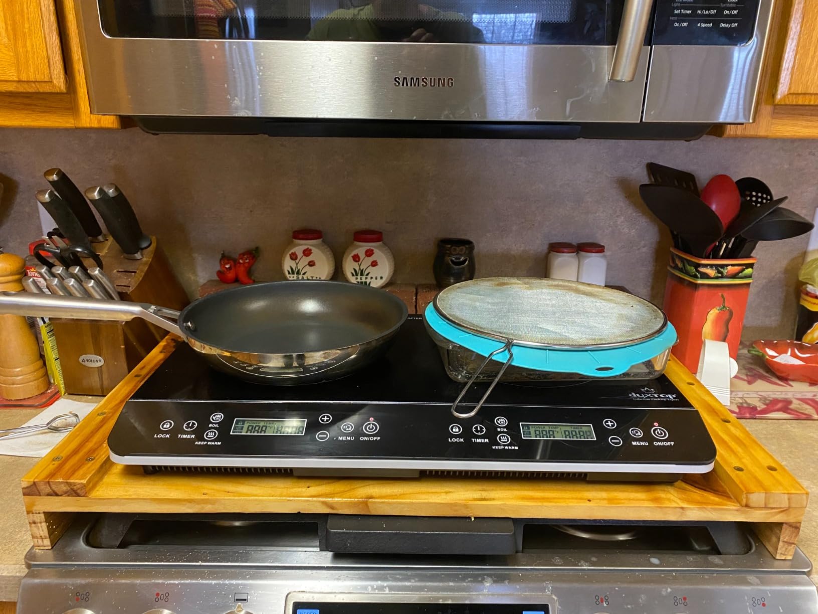 Duxtop LCD Portable Double Induction Cooktop 1800W Digital Electric Countertop Burner Sensor Touch Stove, 9620LS/BT-350DZ | Induction Cooktop 2 Burner Digital Electric Sensor Touch Stove BT-350DZ customer photo 1