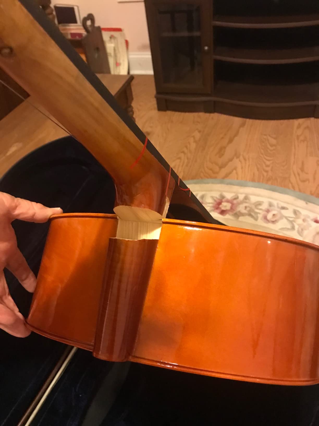 LYKOS 4/4 Acoustic Cello + Case + Bow + Rosin Wood Color Beautiful Varnish Finishing (Matt Natural) customer photo 1
