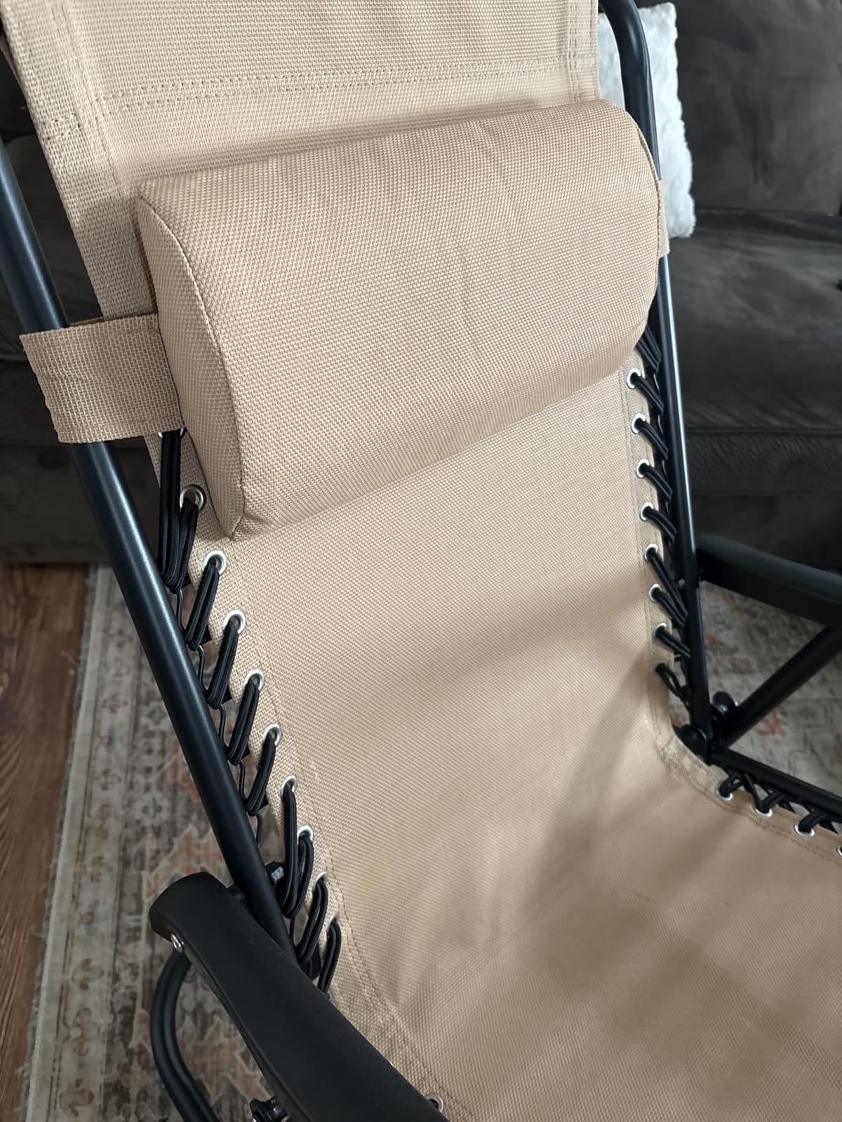 Amazon Basics Outdoor Portable Folding Rocking Chair with Headrest, Weather-resistant Textilene Fabric customer photo 1