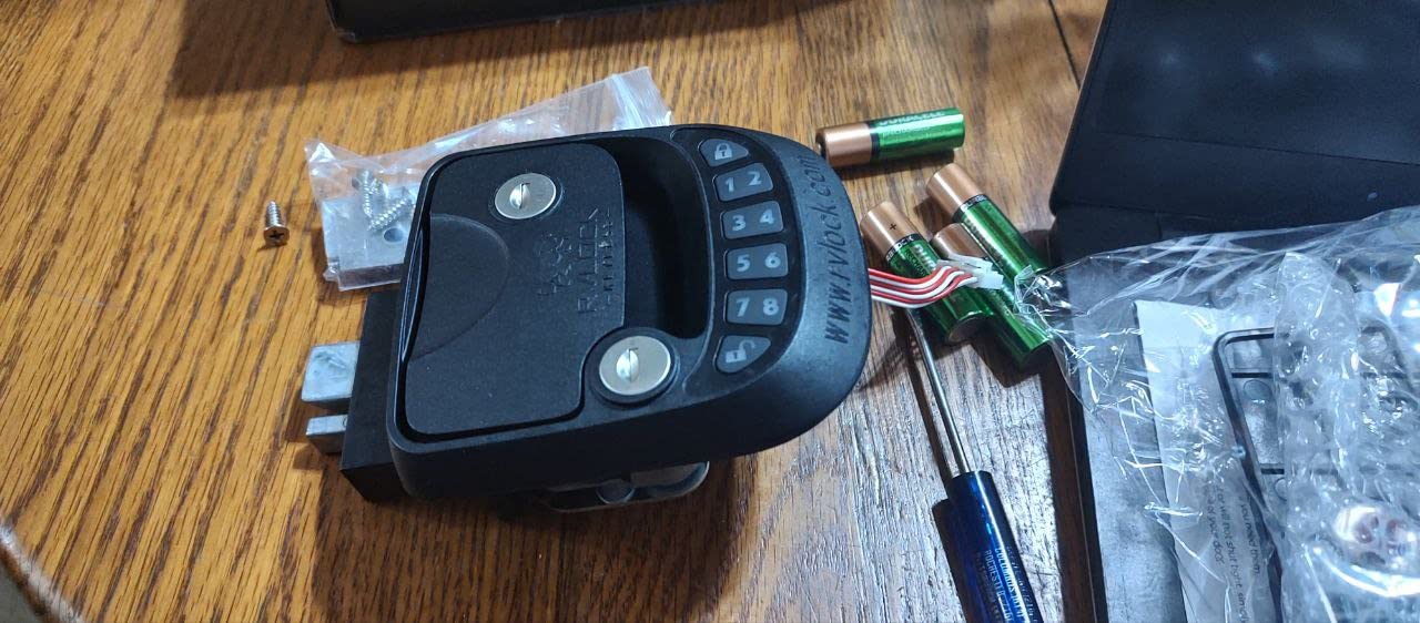 RVLock Compact Keyless RV Door Lock for Campers/Trailers / 5th Wheels | Secure All-Weather Camper & Trailer Door Handle Replacement: Backlit Illuminated Keypad & Heavy-Duty Security Build customer photo 1