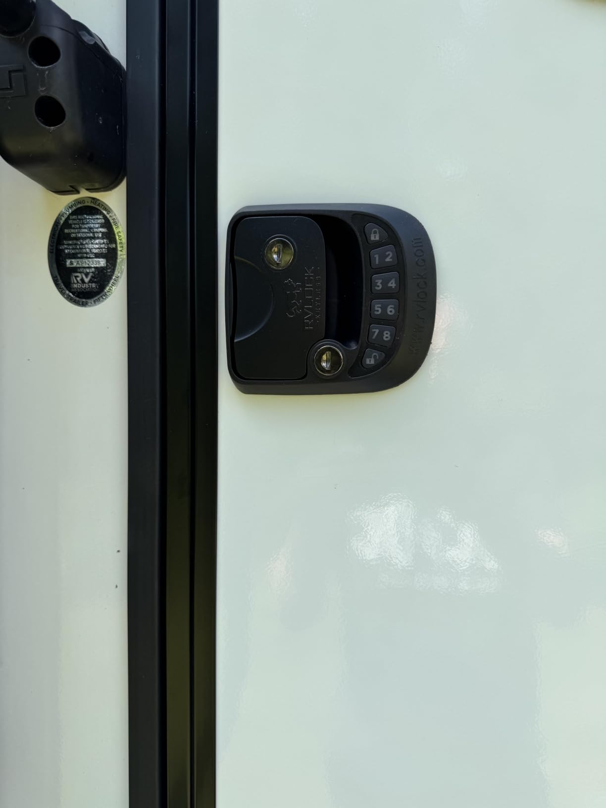 RVLock Compact Keyless RV Door Lock for Campers/Trailers / 5th Wheels | Secure All-Weather Camper & Trailer Door Handle Replacement: Backlit Illuminated Keypad & Heavy-Duty Security Build customer photo 2