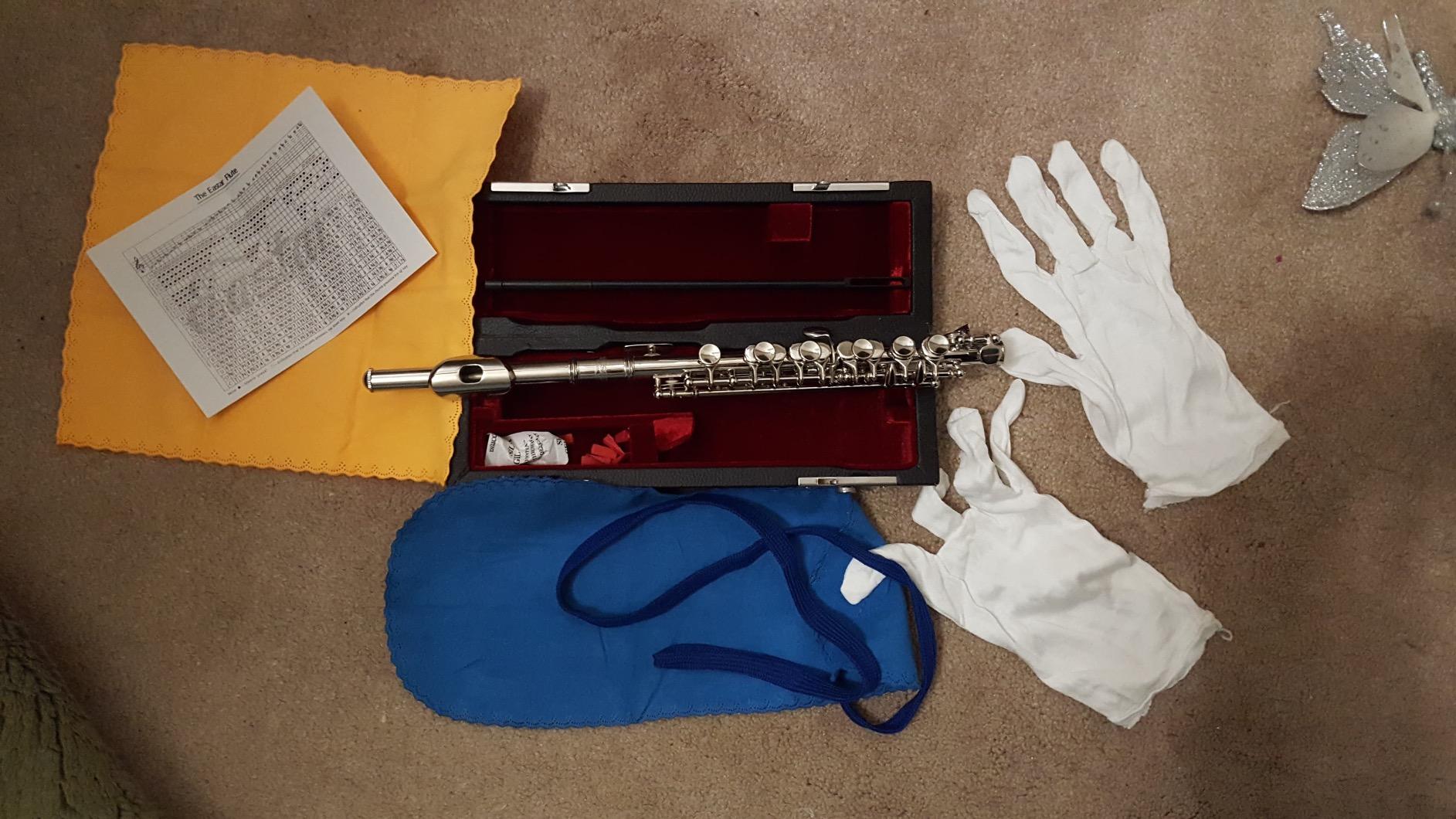 Eastar Key of C Beginner Student Piccolo, Case Full Kit, Silver, EPC-2S customer photo 2