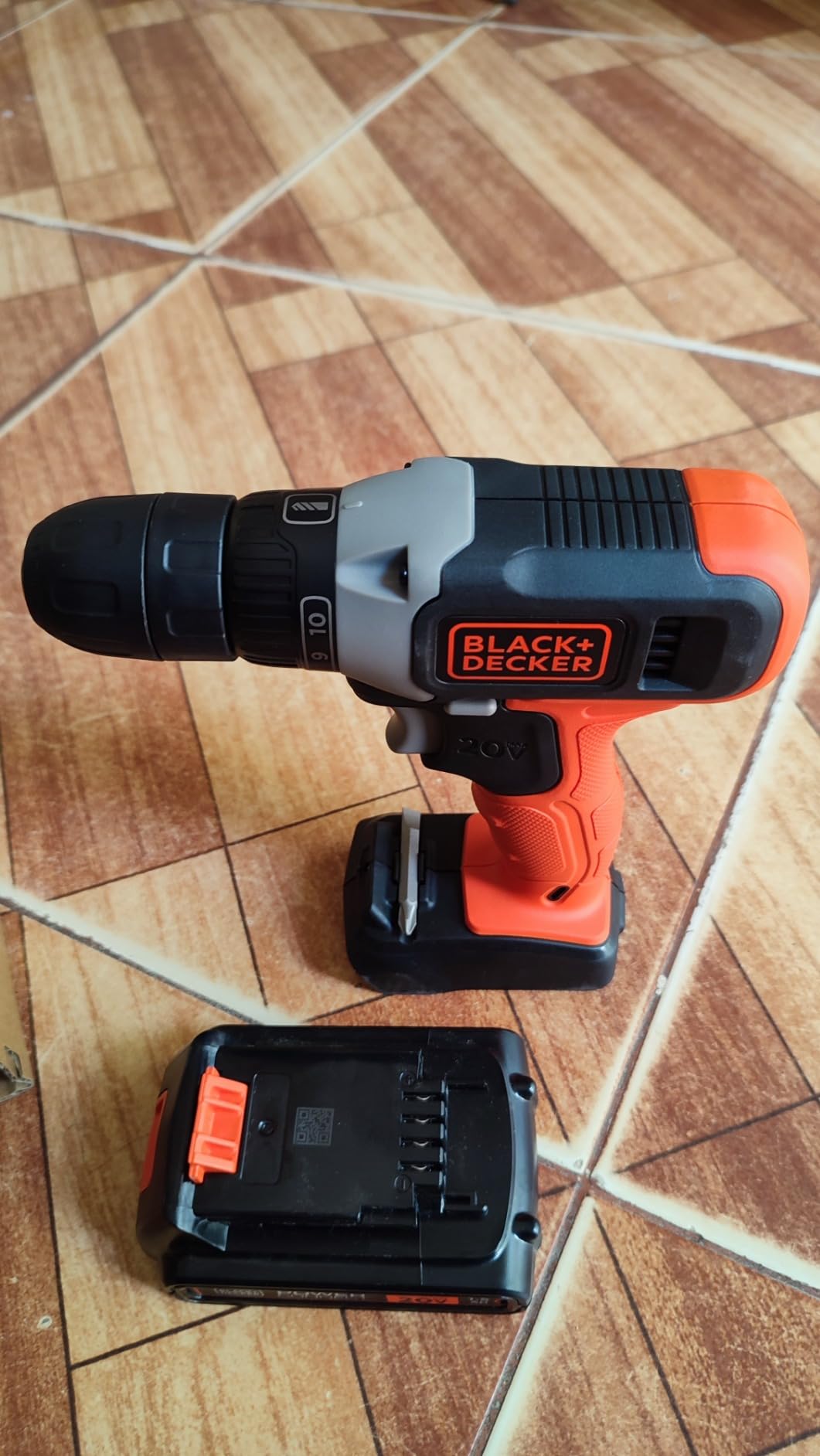 BLACK+DECKER 20V MAX Cordless Drill Kit with Battery, Charger, Includes Double Sided Drill Bit (BCD702C1) customer photo 2