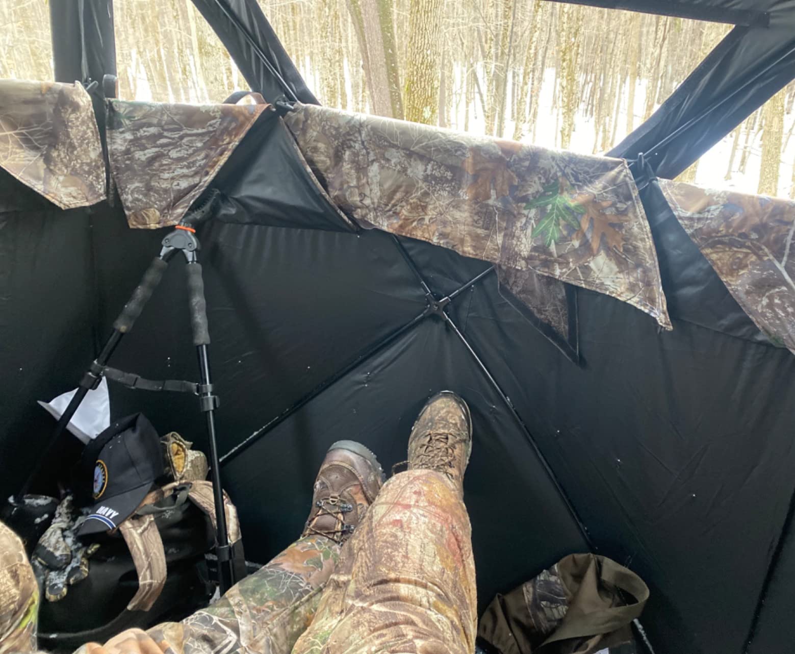 R100-RTE 2 Person Hunting Ground Blind, Realtree Edge customer photo 2