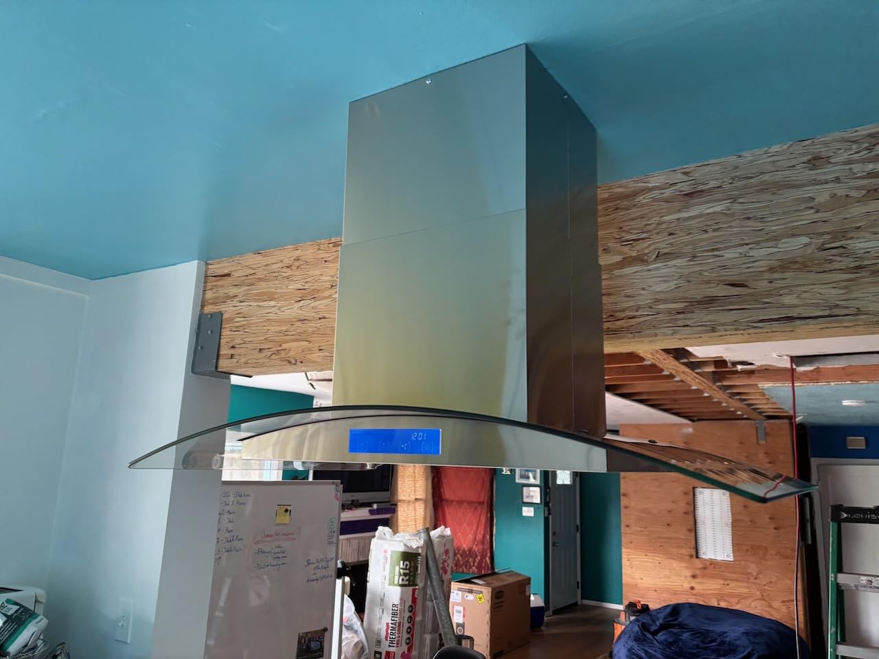 36 in. Lumin Coll 380 CFM Ducted Island Range Hood, LED, Stainless Steel | Cosmo COS-668ICS900 Soft Touch Controls, 3 Fan Speeds, Permanent Dishwasher-Safe Baffle Filters, Glass Visor customer photo 1