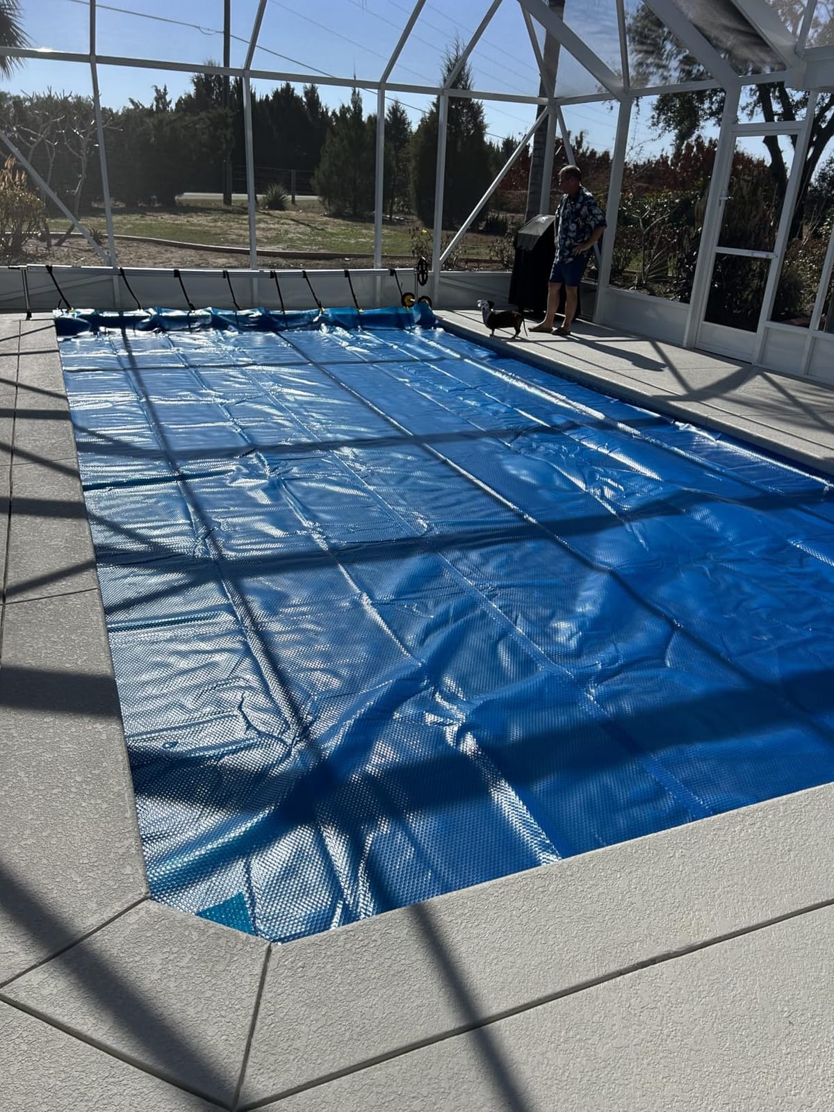 VINGLI 21FT Solar Cover Reel, Pool Cover Reel for Inground Swimming Pool | Adjustable Pool Cover Roller with Embedded Straps and Clips, Aluminum Solar Swimming Inground Cover Blanket Reel (Upgrade) customer photo 2