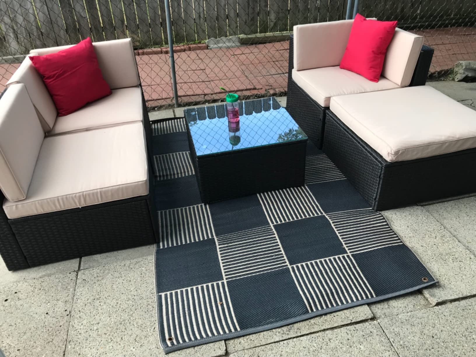 Devoko 5 Pieces Patio Furniture Sets Outdoor Sectional Patio Sofa customer photo 2