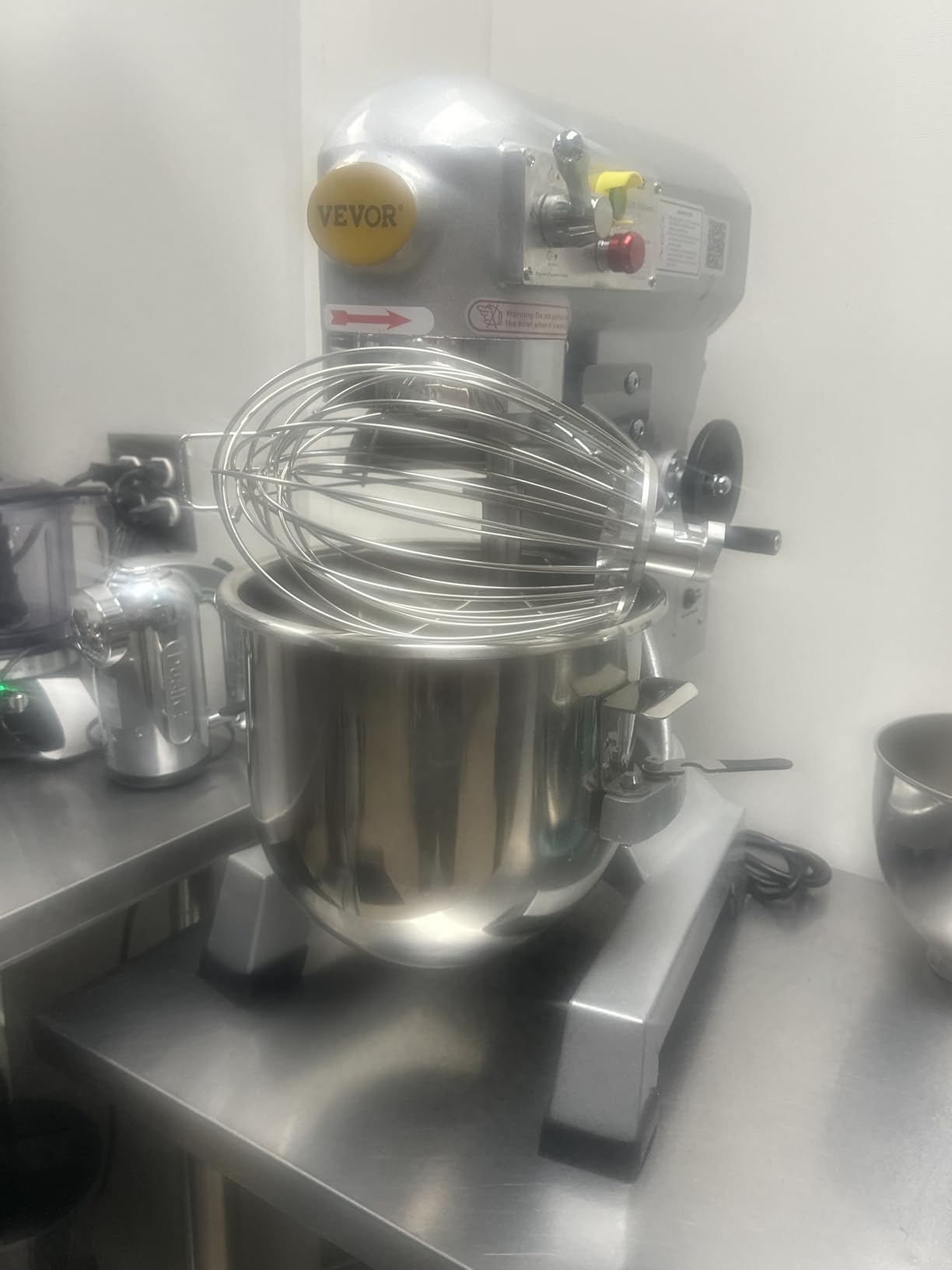 Happybuy 10Qt Commercial Food Mixer with Timing Function, Commercial Mixer 500W Stainless Steel Bowl Heavy Duty Electric Food Mixer Commercial with 3 Speeds Adjustable, Perfect for Bakery Pizzeria customer photo 2