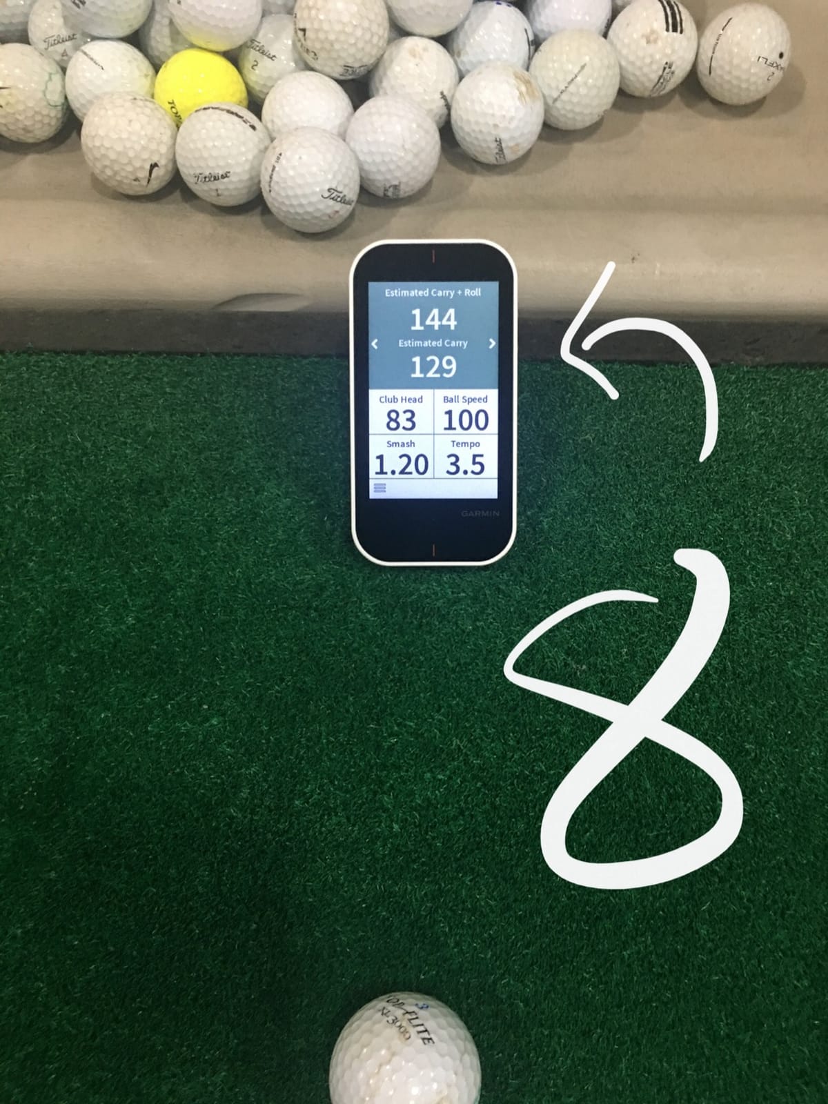 Garmin Approach G80, All-in-One Premium GPS Golf Handheld with Integrated Launch Monitor, 3.5 inch Touchscreen customer photo 1
