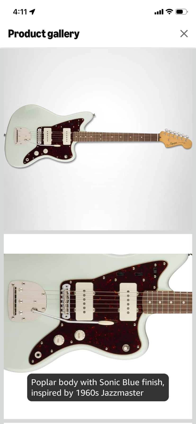 Squier Classic Vibe 60s Jazzmaster Electric Guitar, Olympic White customer photo 1