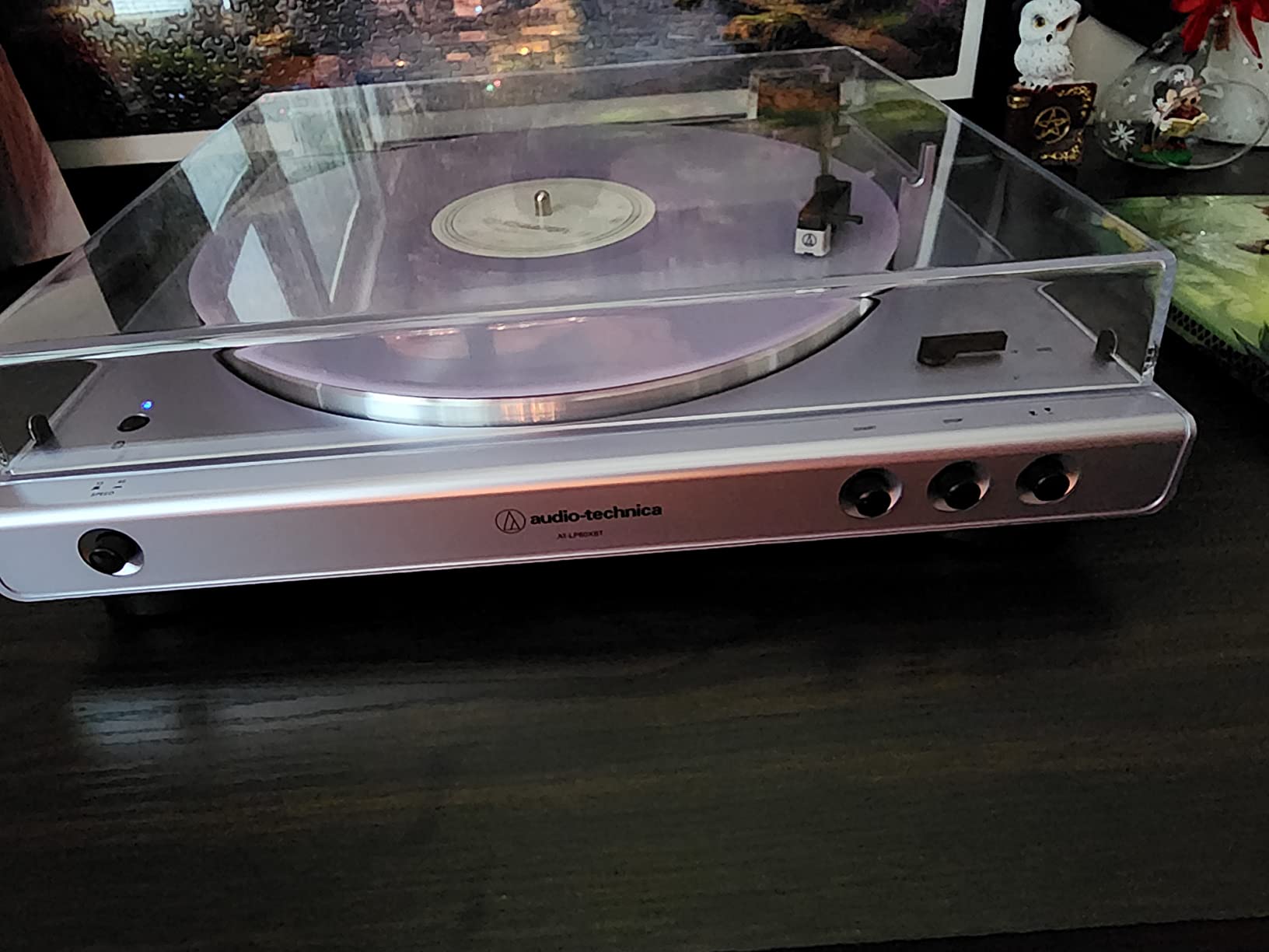 Audio-Technica AT-LP60XBT-BK Fully Automatic Wireless Belt-Drive Stereo Turntable, Hi-Fi, 2 Speed, Anti-Resonance, Die-Cast Aluminum Platter, Black | Sbc, 33/45 Rpm, Switchable Phono and Line Preamp, Aluminum Platter customer photo 1
