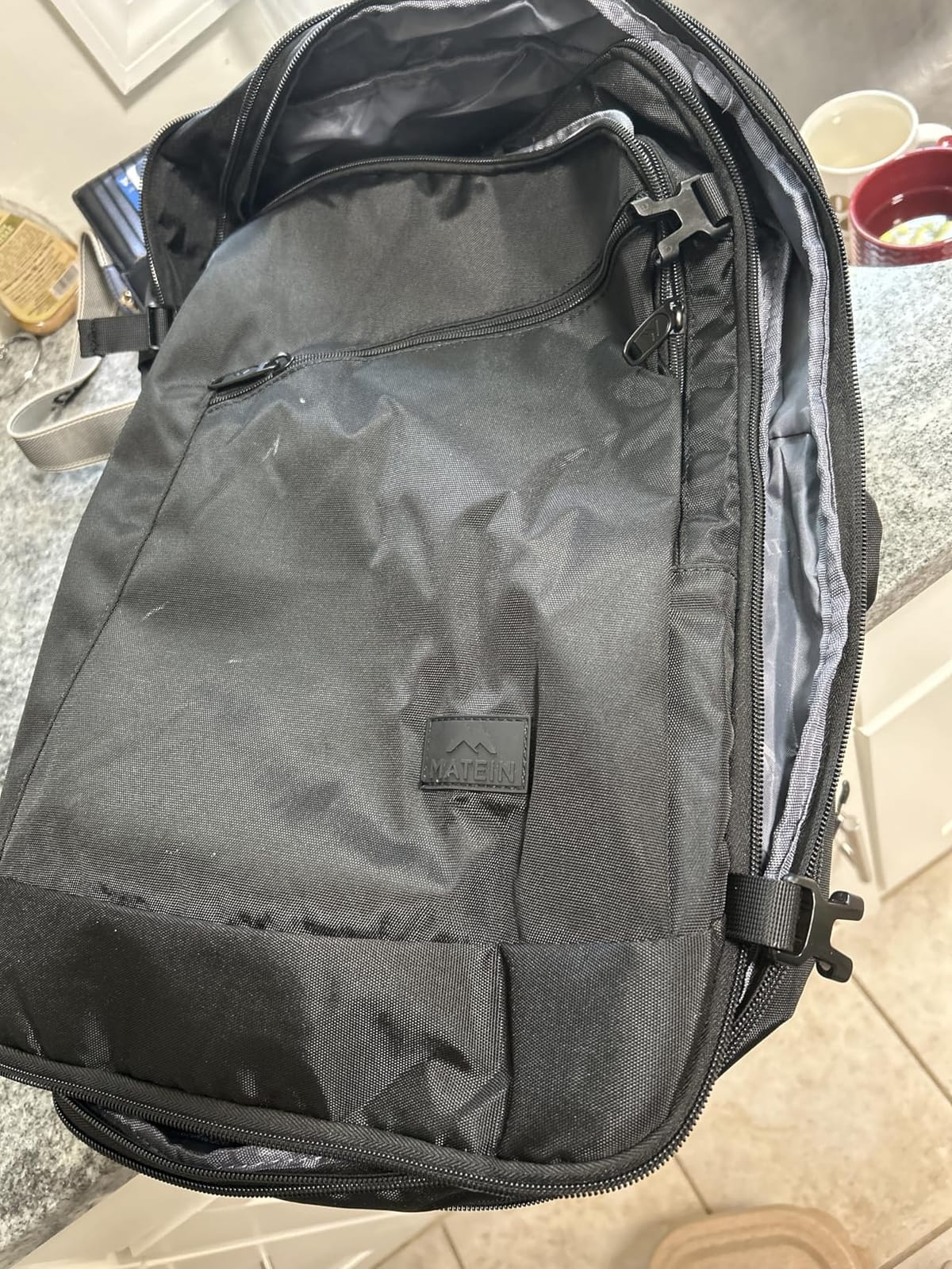 MATEIN Carry on Backpack, Extra Large Expandable Travel Backpack for Men | Airplane Approved, Weekender Bag for Women, mochila de viaje, Water Resistant, Lightweight Daypack for Flight, 40L, Black customer photo 1