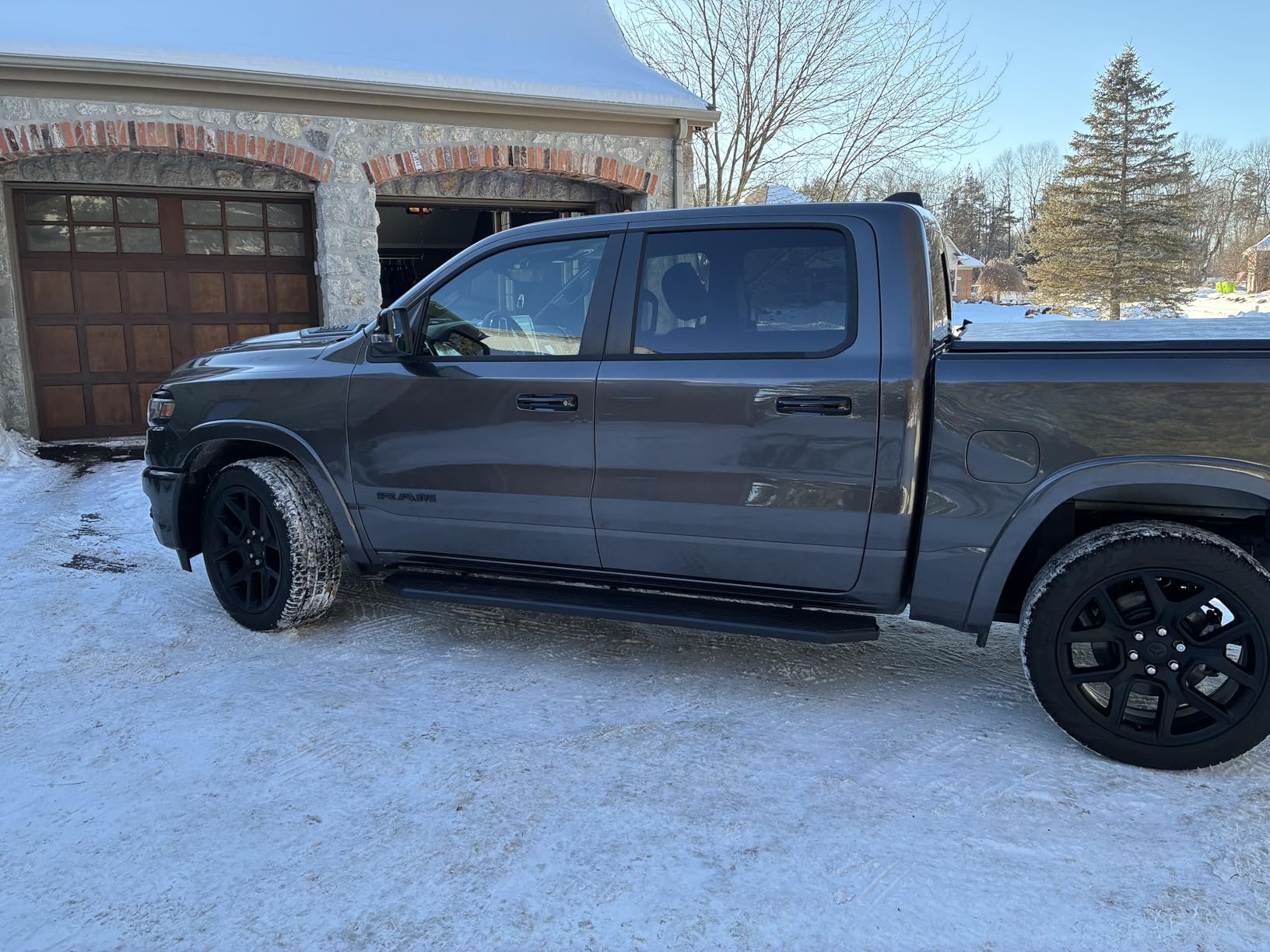 APS 6in (Black Stainless Steel Flat) Running Boards Compatible with Chevy Silverado GMC Sierra 1500 2019-2026 Crew Cab & 2500 HD 3500 HD 2020-2026 customer photo 1