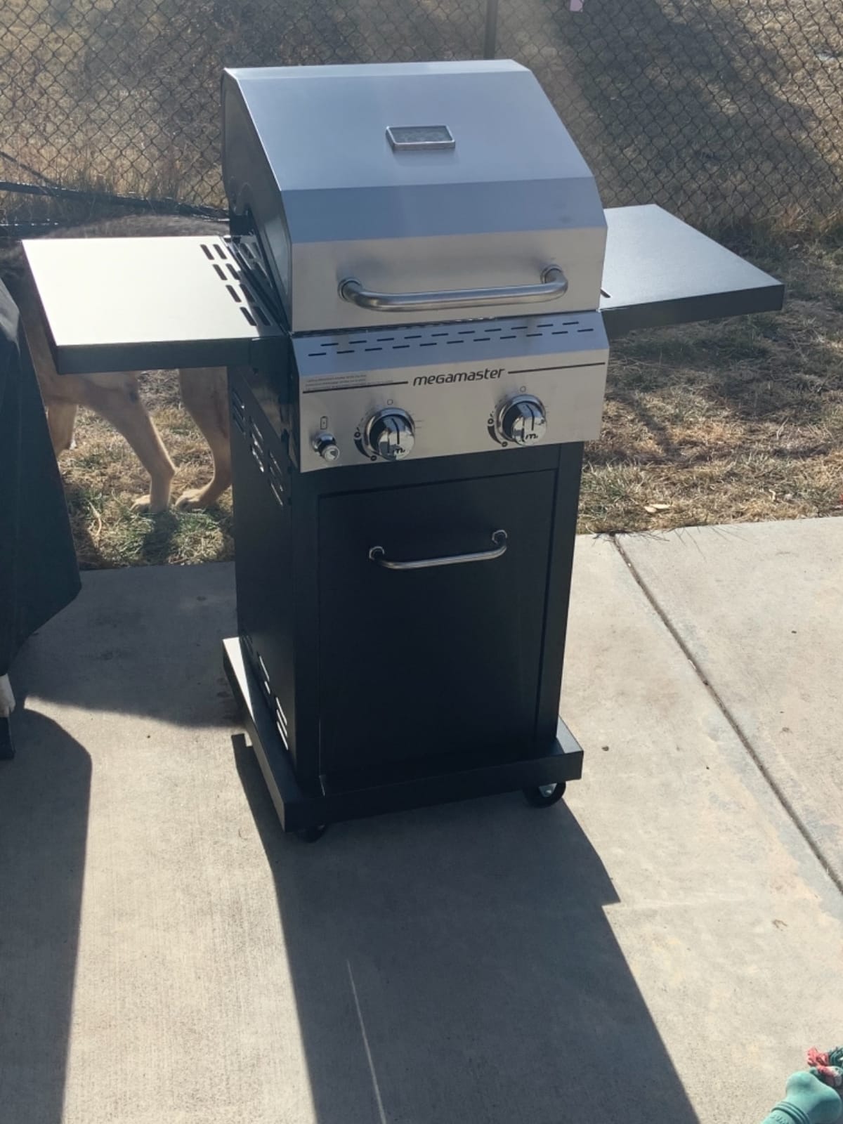 Megamaster Deluxe 2 Burner Gas Grill, Foldable Shelves with Warming Rack | Offers 28000 BTU, Built-In Thermometer, Electronic Ignition, 418 Sq In Cooking Space, Stainless Steel Lid, Cast Iron Grates customer photo 2