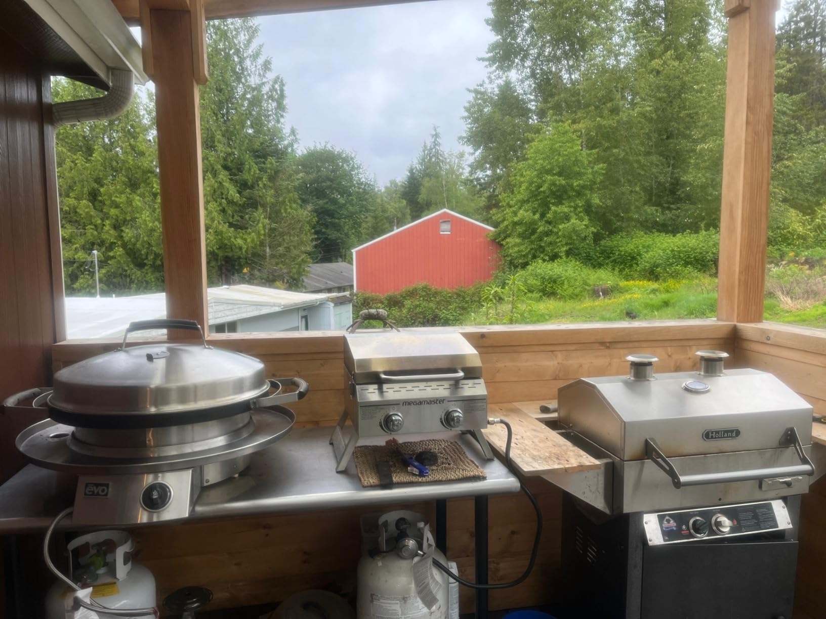 Megamaster Tabletop 2 Burner Gas Grill, Stainless Steel with Foldable Legs | Offers 16000 BTU, Built-In Thermometer, 199 Sq In Cooking Space, Use with Standard 20 lb tank, For Camping & Tailgating customer photo 2
