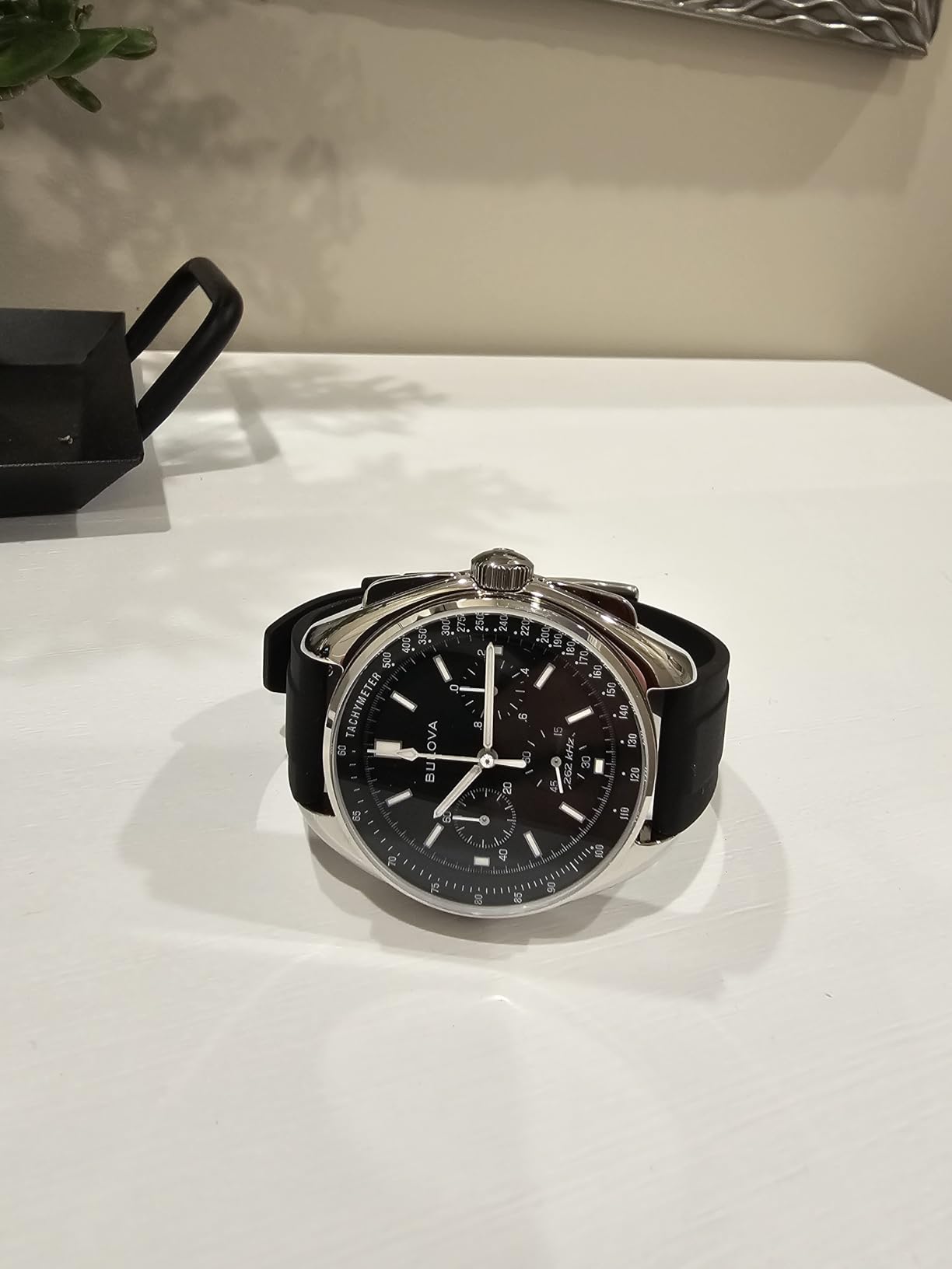 Bulova Men's Archive Series Lunar Pilot 6-Hand Chronograph High Performance Quartz Stainless Steel, Black NATO Strap and Sapphire Crystal Style: 96A225 customer photo 1
