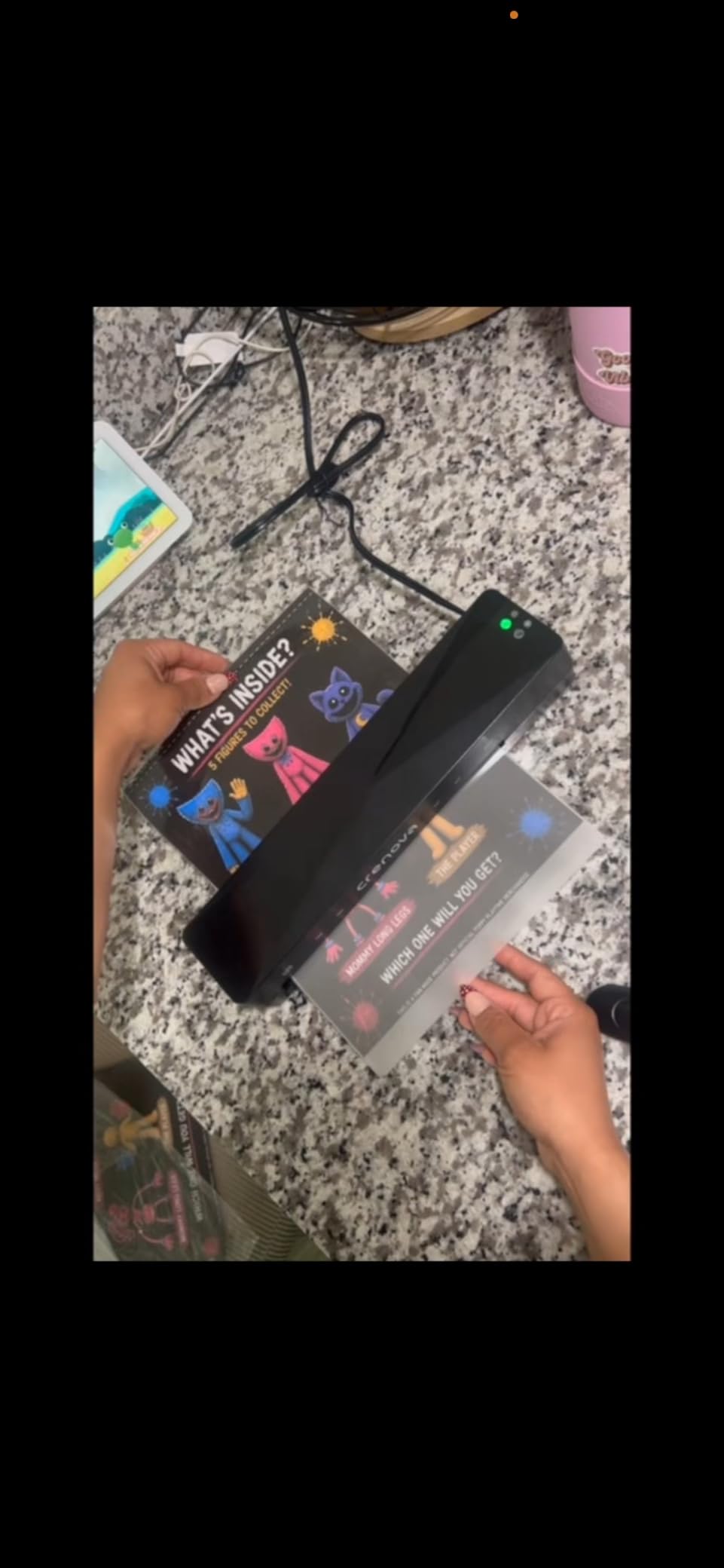 Crenova Laminator Machine with 10 Laminating Sheets, A4 Laminating Machine | Hot & Cold with Fast Warm Technology, Thermal Laminator 9 Inch for Home Office School Business Black customer photo 1