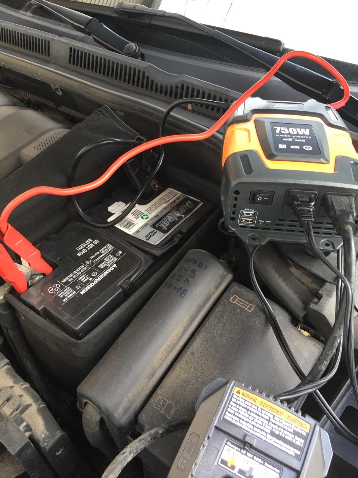 Ampeak 750W Power Inverter, 12V DC to 110V AC, 11 Protections | 1500W Surge Peak, 2 AC Outlets, Dual USB 4.8A,for Car Truck RV Appliances customer photo 2