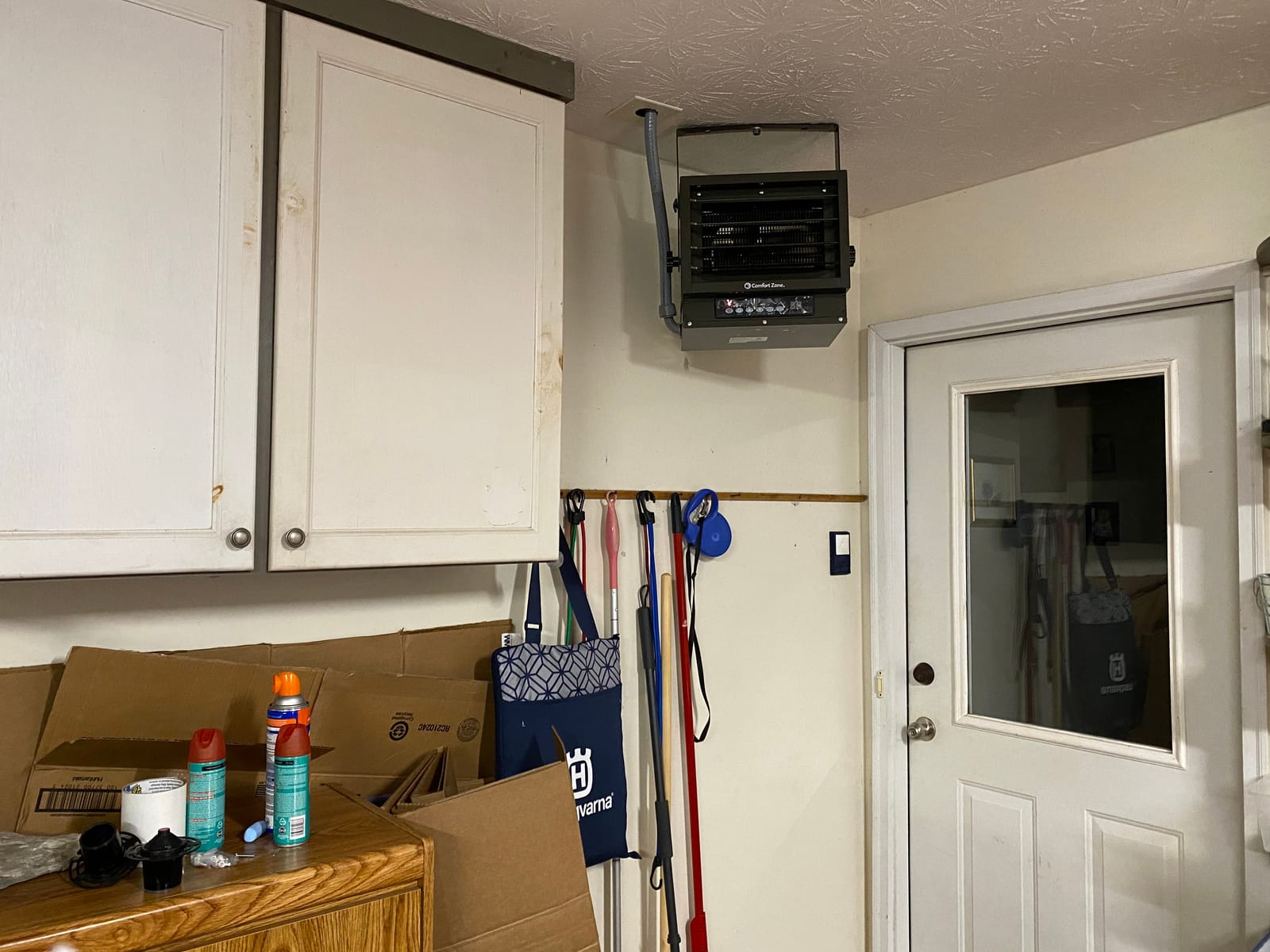 Comfort Zone Hard-Wired Ceiling Mount Garage Space Heater with Remote, 7,500 Watt, 240 Volt, Fan-Forced, Overheat Protection, Digital Thermostat, 12-Hour Timer, Ideal for Garage & Workshop, CZ230ER customer photo 1