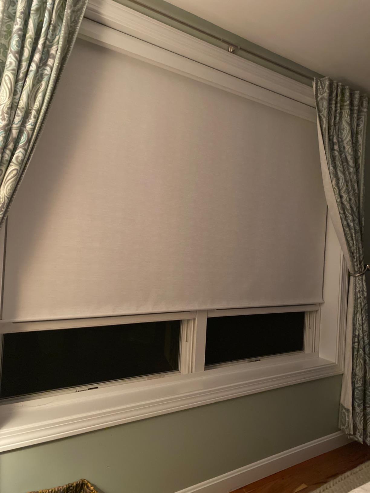 Yoolax Motorized Blinds with Remote, 100% Blackout Smart Blinds Custom Size | Motorized Shades for Indoor Windows, Works with Alexa Google Home Apple Home, Automatic Roller Shades for Bedroom Home Office customer photo 2