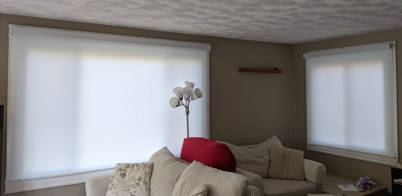 Yoolax Motorized Blinds with Remote, Light Filtering Smart Window Blinds | Motorized Shades for Living Room Home Office, Works with Alexa Google Home Apple Home, Automatic Roller Shades, Custom Size customer photo 2