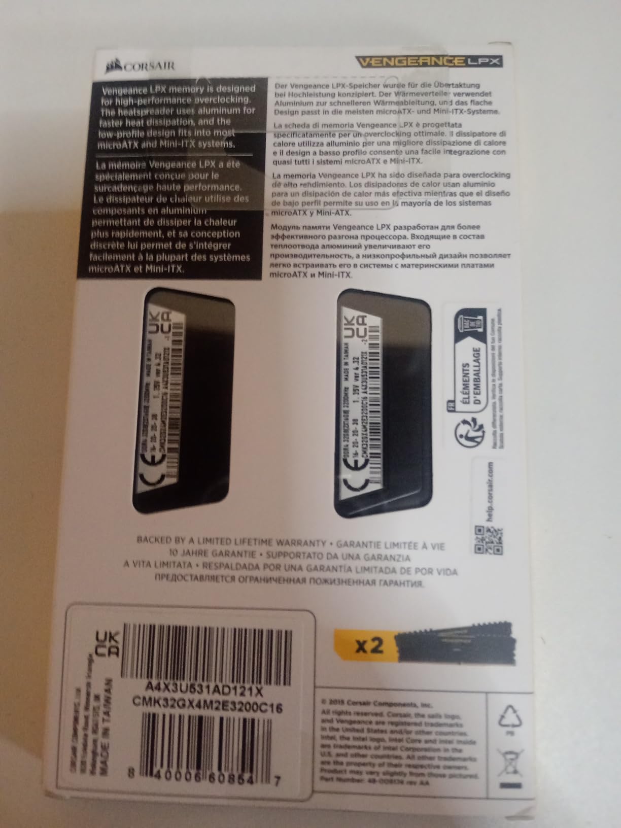 CORSAIR Vengeance LPX DDR4 RAM 32GB (2x16GB) Up to 3200MHz CL16-20-20-38 1.35V Intel XMP AMD EXPO Computer Memory - Black customer photo 2
