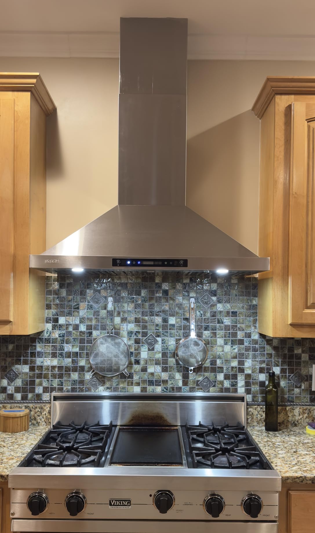 36-inch Wall Mount Range Hood 900 CFM Ducted/Ductless Convertible, Kitchen Chimney Vent Stainless Steel with Gesture Sensing & Touch Control Switch Panel, 2 Pcs Adjustable Lights(IKP02-36'') | Ducted/Ductless Convertible, Kitchen Chimney Vent with Gesture Sensing & Touch Control Switch Panel, 2 Pcs Adjustable Lights customer photo 2
