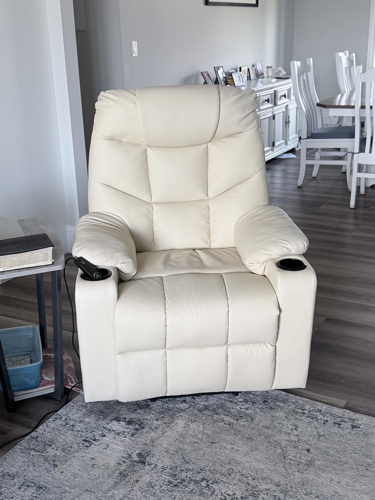 MCombo Power Lift Recliner for Elderly, Leather 7287 (Dark Brown, Medium) - Stand Assist, 140 Degree Recline, Easy-Clean Leather, USB Charging customer photo 2