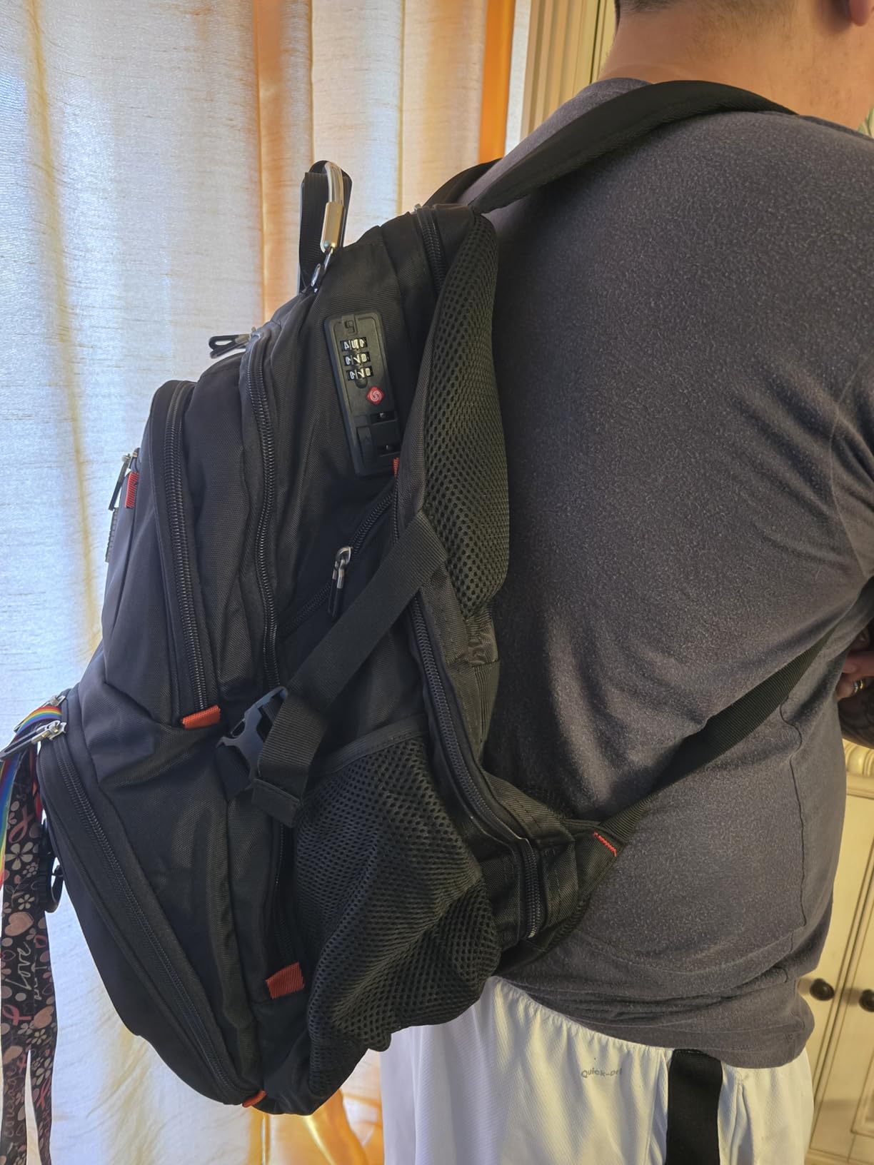SHRRADOO Extra Large Travel Laptop Backpack for Men, Work College Backpacks | Fit 17 Inch Laptops, with Combination Lock, Carry On Flight Approved, Men Women Business Backpack,Bookbag School Backpack customer photo 2