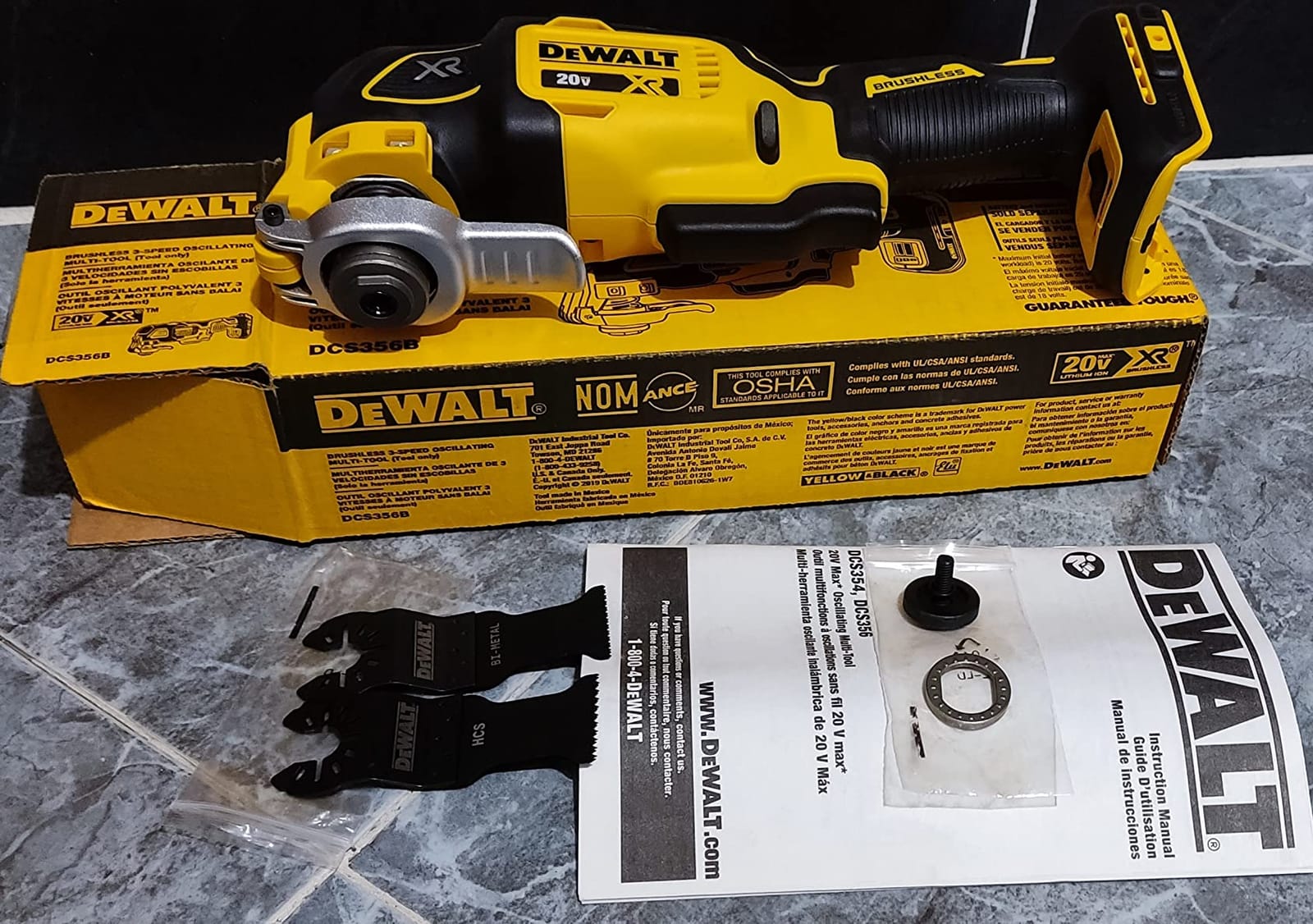 DEWALT 20V MAX XR Oscillating Multi-Tool Cordless, Variable Speed Brushless Motor Multitool with LED Light, Extended Runtime, Includes Two Wood Cutting Blades, Tool Only (DCS356B) customer photo 1