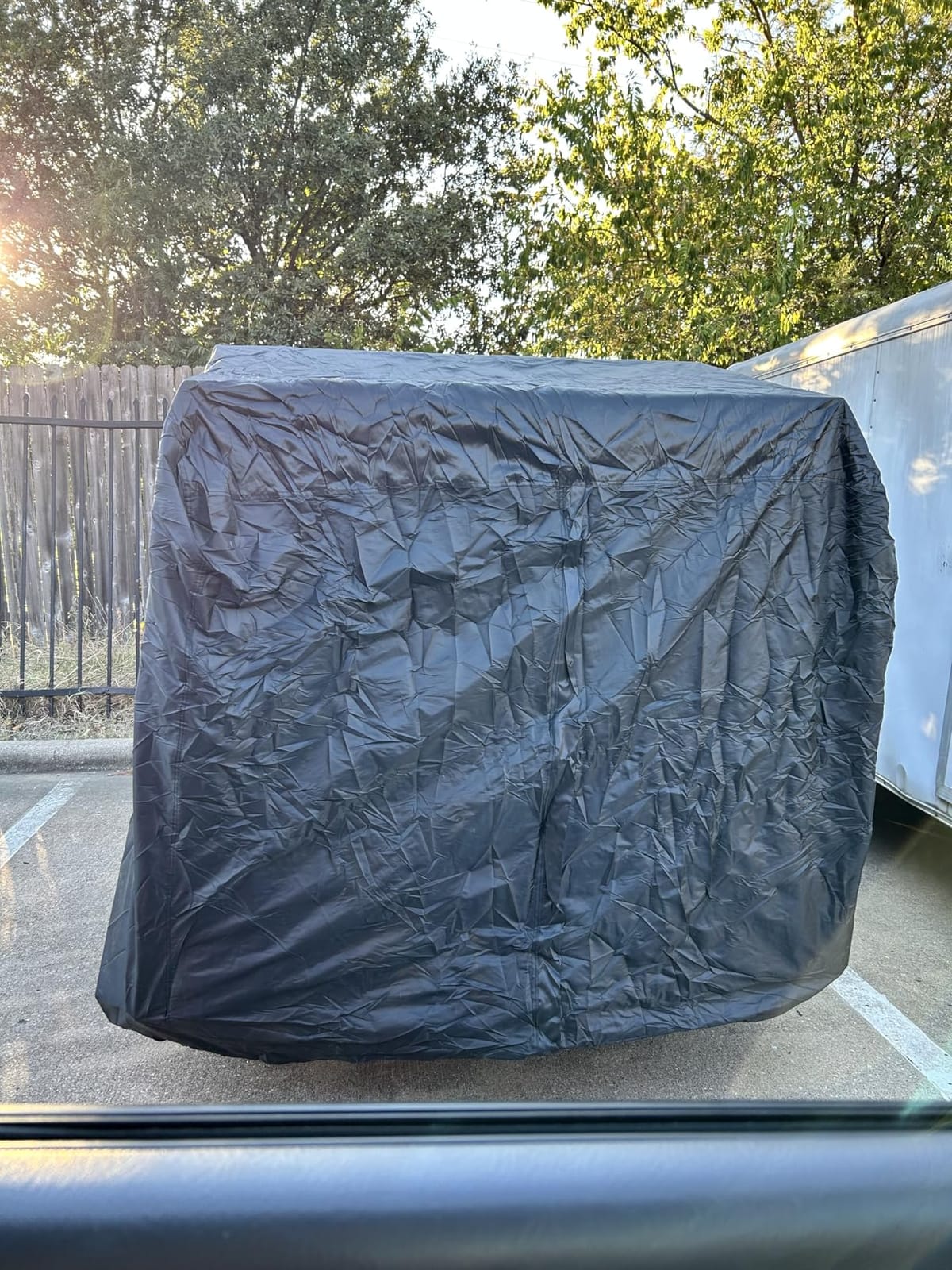 NEVERLAND Golf Cart Cover 4 Passenger for Club Car EZGO Yamaha Golf Carts | Heavy Duty 420D Durable Fabric, Waterproof Rear Zipper, Windproof Strap Dustproof UV resistant for 4 Seat Cart Up to 112 Inch customer photo 1