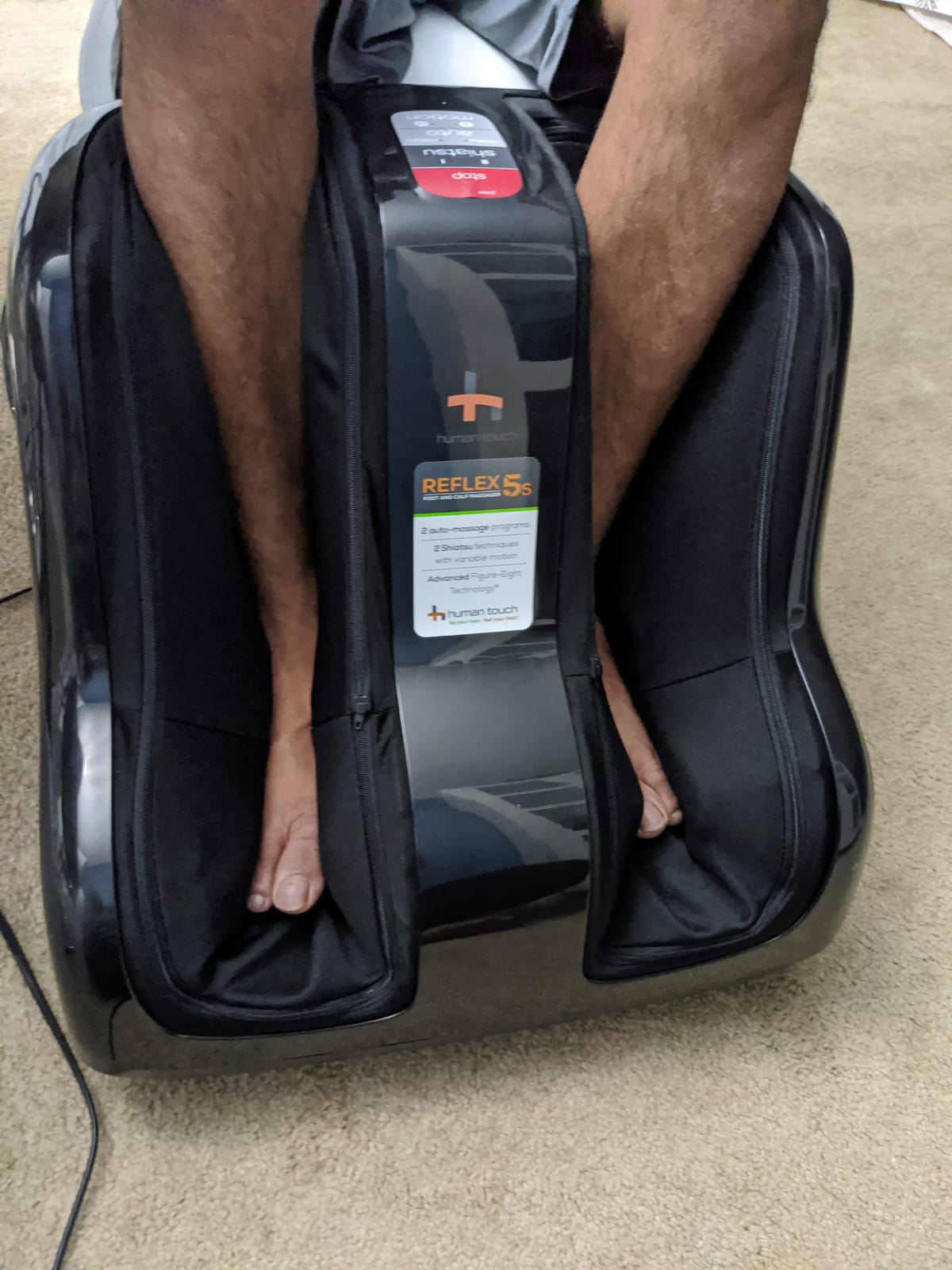 Human Touch Reflex5s Foot & Calf Massager Plantar Fasciitis - HSA Approved | Shiatsu Neuropathy Treatment compression edema pain relief feet aches swell calf machine electric masajeador de pies customer photo 2