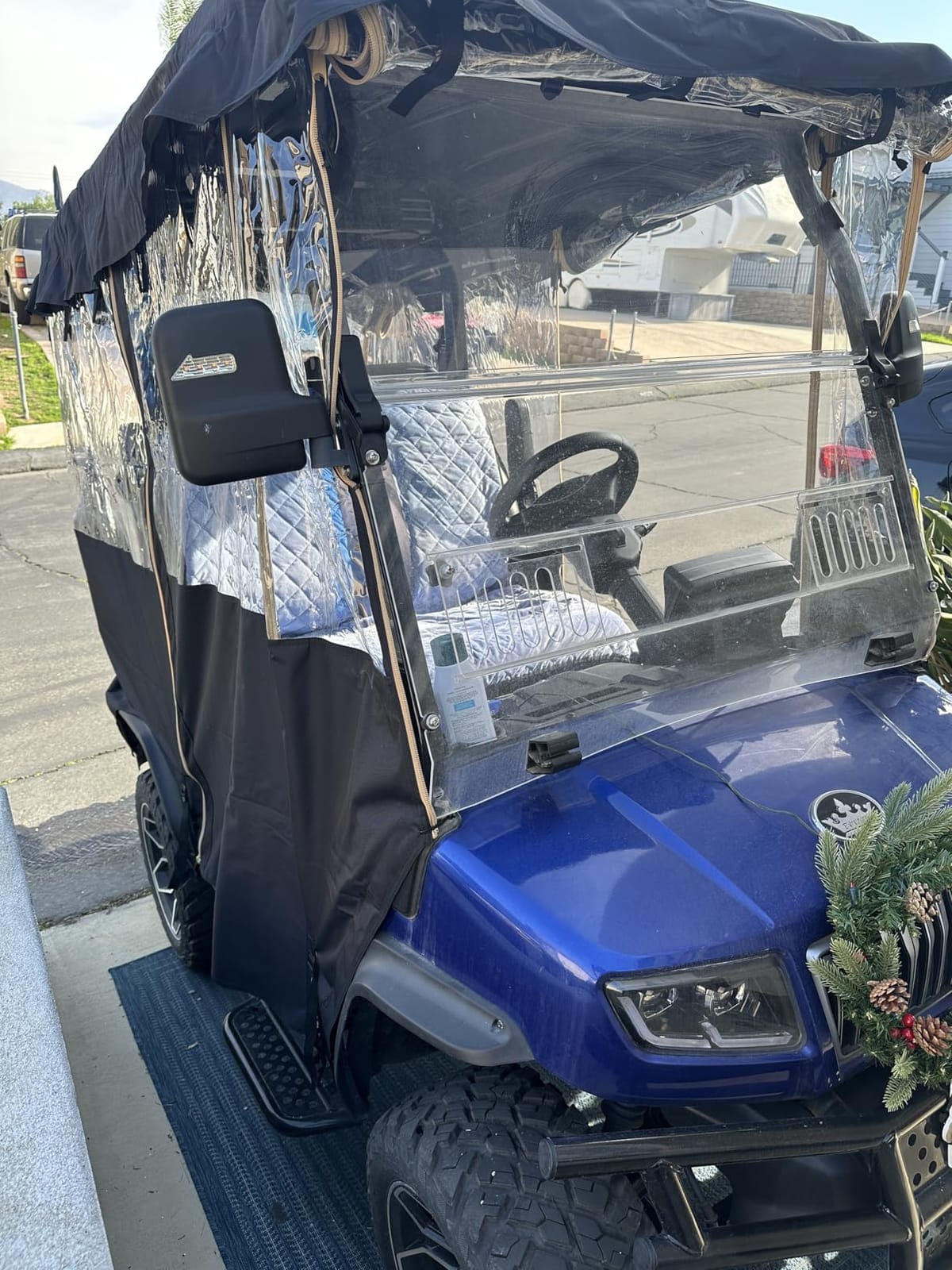 Happybuy Golf Cart Enclosure, 4-Person Golf Cart Cover, 4-Sided Fairway Deluxe, 300D Waterproof Driving Enclosure with Transparent Windows, Fit for EZGO, Club Car, Yamaha Cart customer photo 1