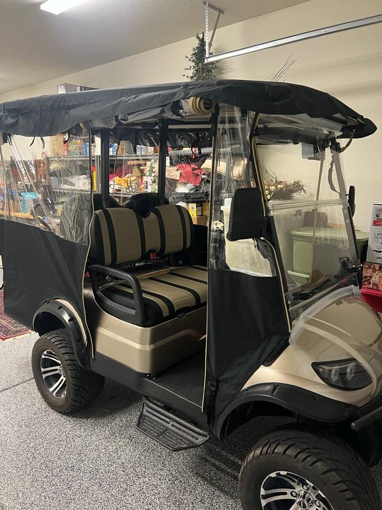 Happybuy Golf Cart Enclosure, 4-Person Golf Cart Cover, 4-Sided Fairway Deluxe, 300D Waterproof Driving Enclosure with Transparent Windows, Fit for EZGO, Club Car, Yamaha Cart customer photo 2
